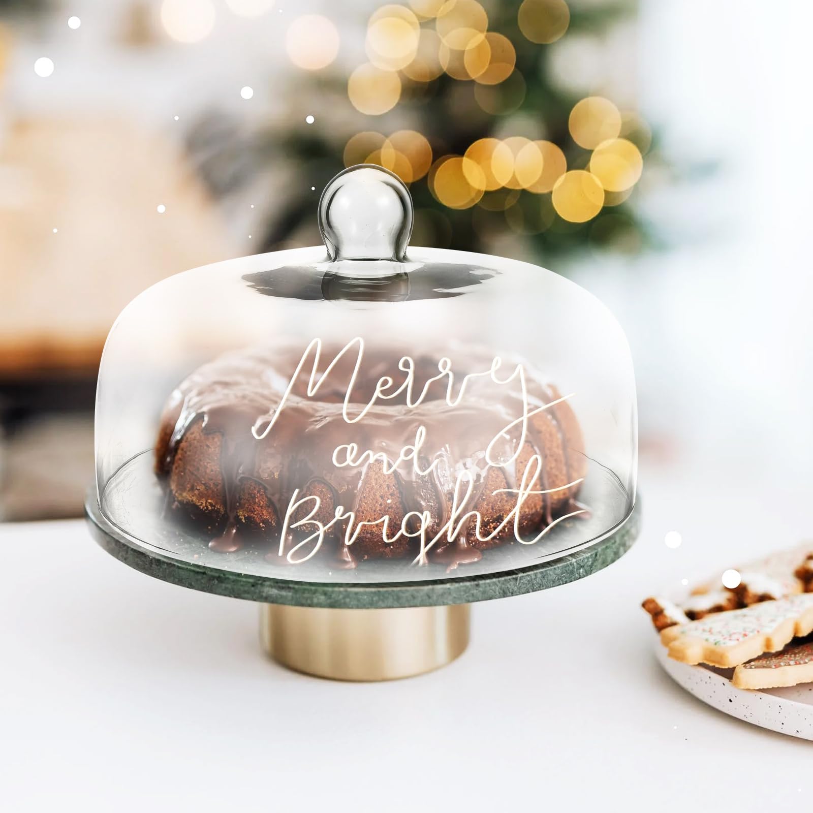 Holibanna Cake Display Cover Round Cake Stand Dessert Cloche Dessert Cover Destert Piano Piano Piano Cover per Cover con per 28X28cm Porta Torta