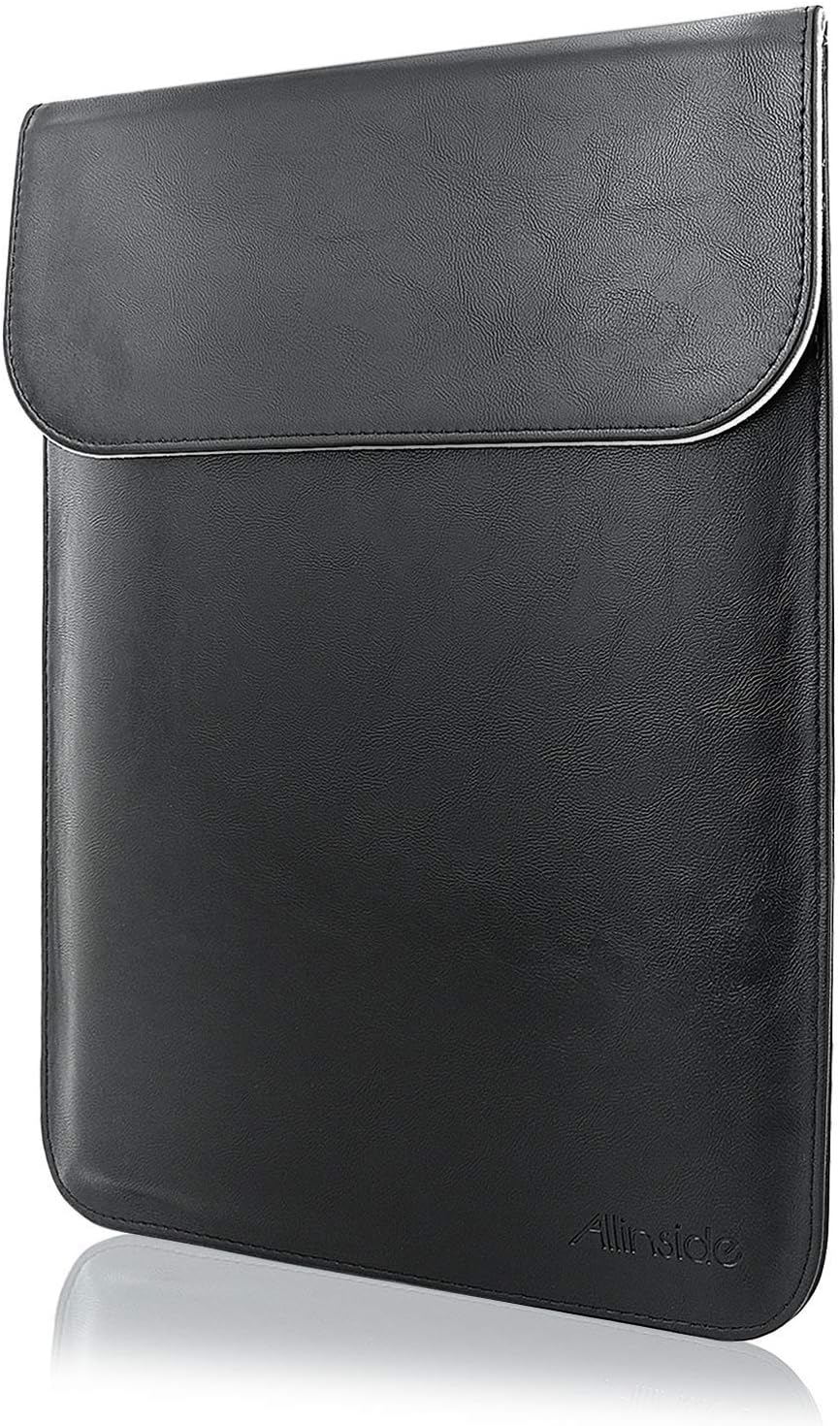 Allinside13-13.3" Laptop Sleeve Compatible with MacBook Pro 14 2021 M1 (A2442)/ MacBook Air 13 2010-2017/ MacBook Pro 13 2010-2016, PU Leather Laptop Case, Black