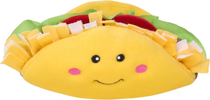 Brinquedo de Pelúcia para Cães com Apito em Formato de Taco ZippyPaws NomNomz ZP837