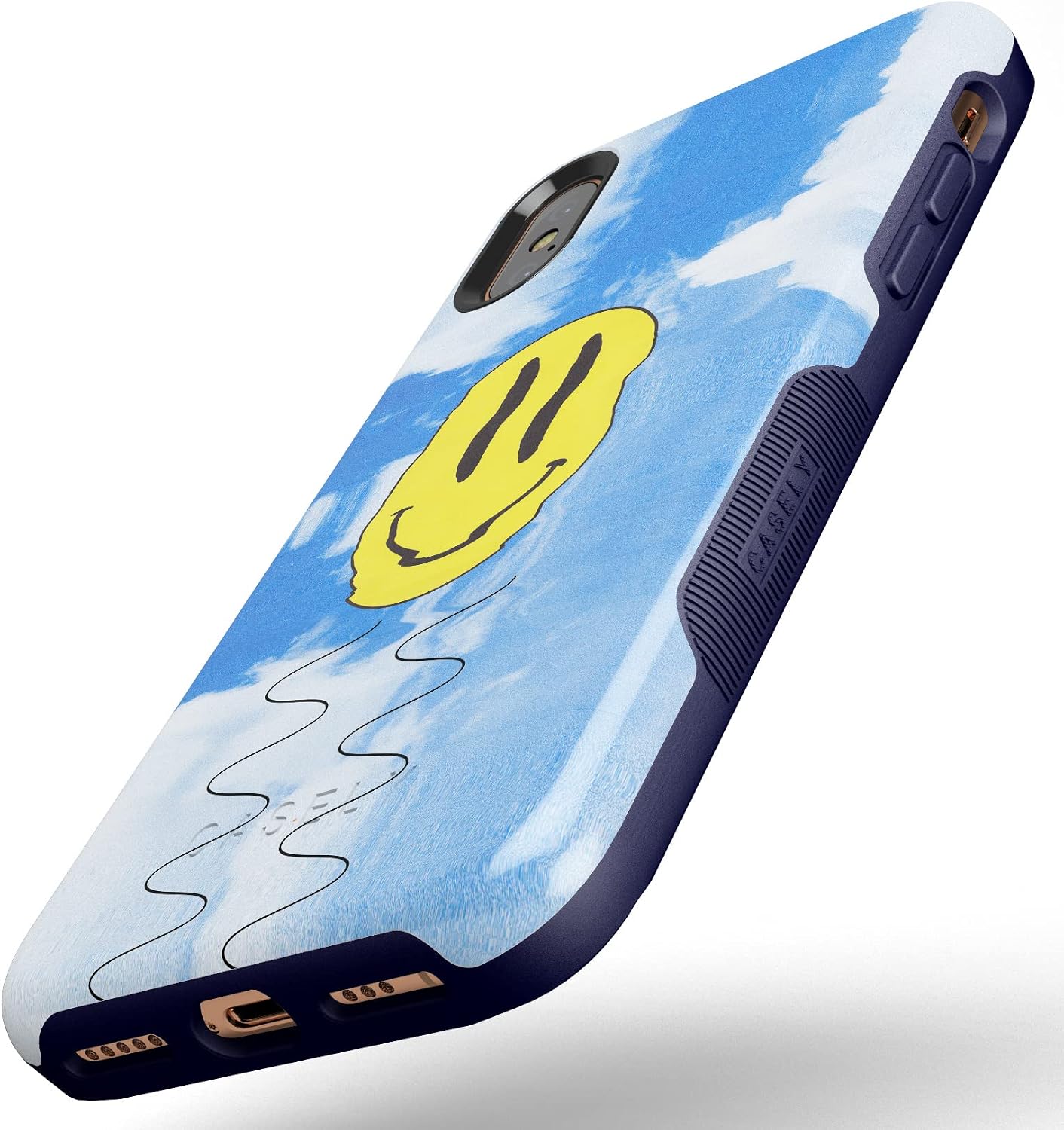 Casely iPhone X/XS Case | On Cloud Nine | Glitch Smiley Face | Bold Protective Design