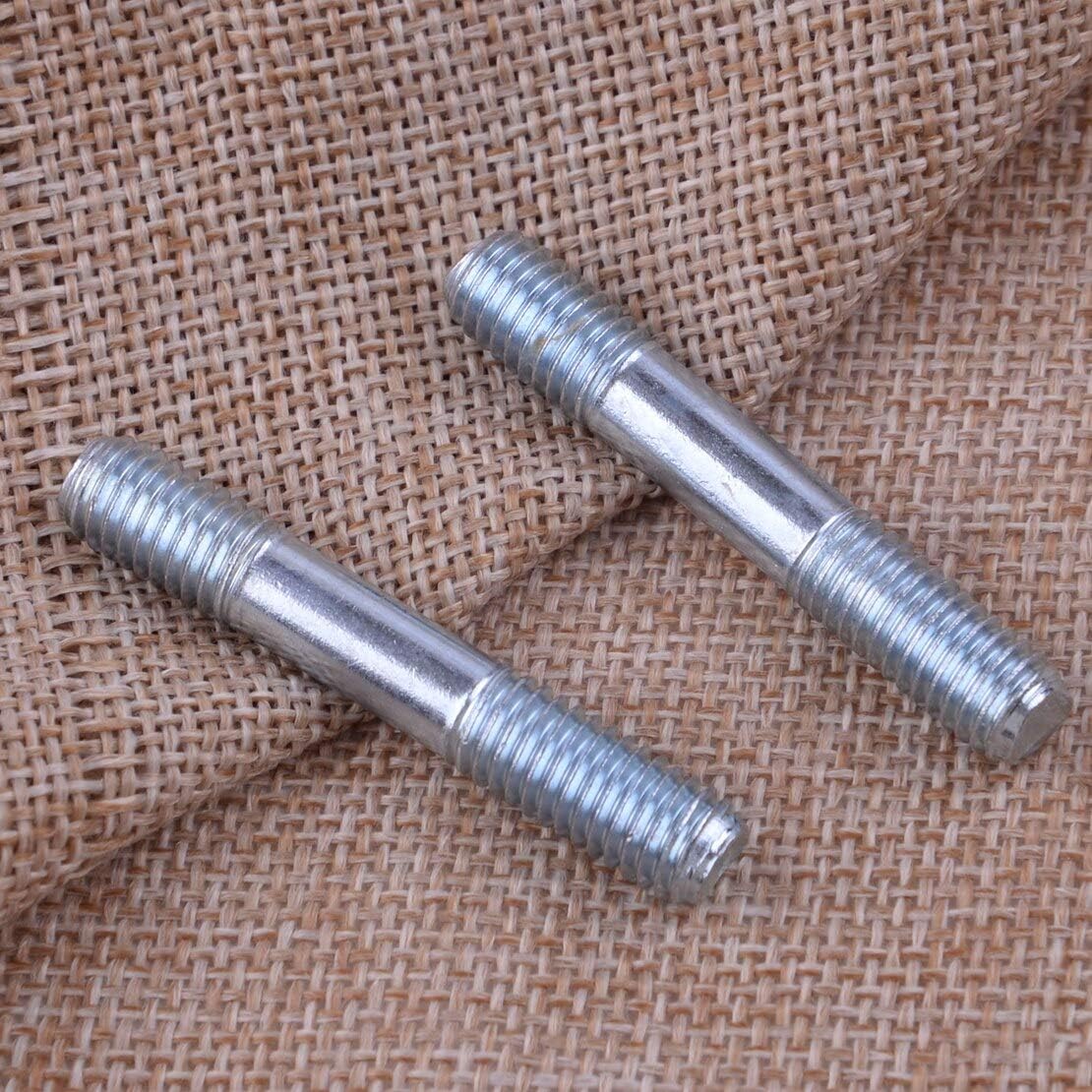 Replacement Part for M.C 2Pcs Muffler Bolt Exhaust Studs Kit Silver Steel for Honda GX240 GX270 GX340 GX390 Engines 90047-ZE2-000