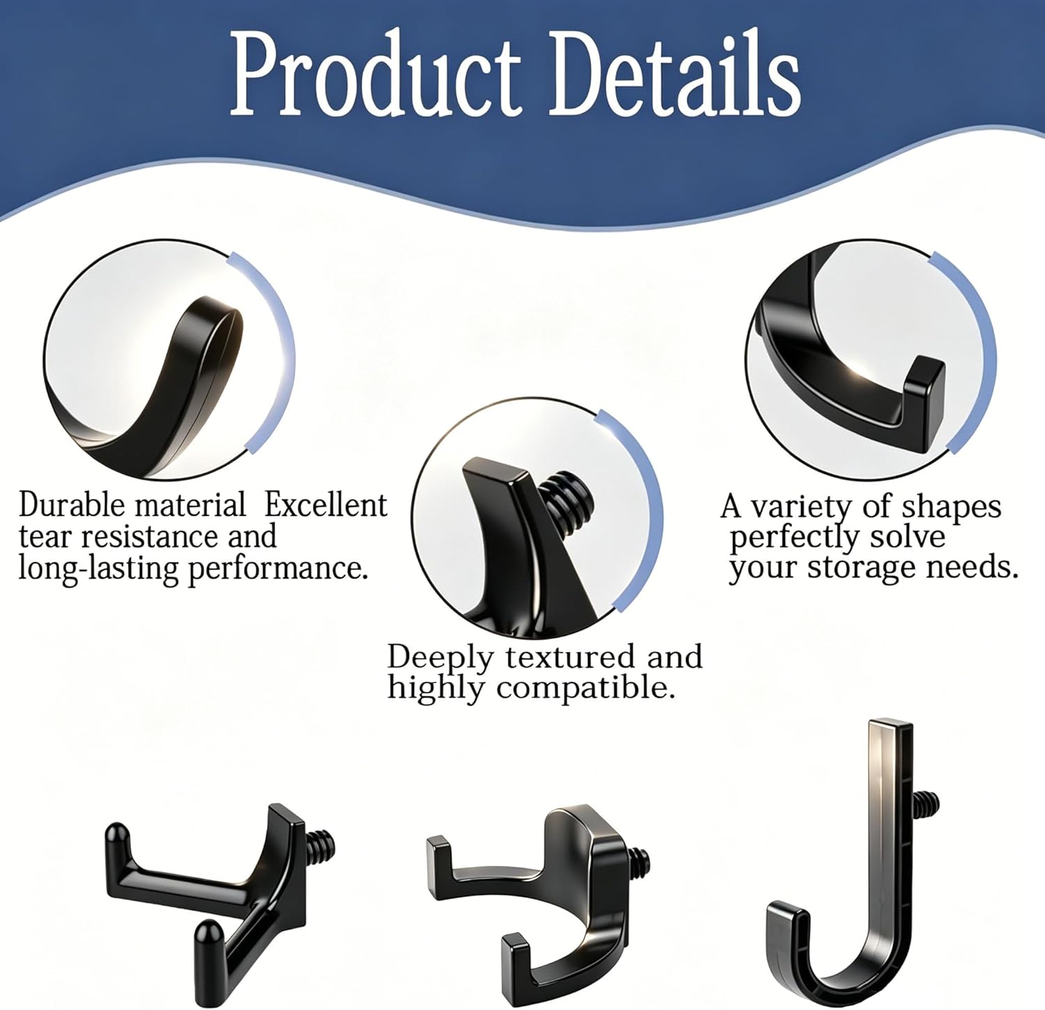 Compatible with Suncast Storage Shed Accessories, Suncast/Lifetime Shed Accessories - 9PCS Heavy Duty Storage Tool Hooks for Shed Shelves, J-Hook/V-Hook/Straight Hook Assortment