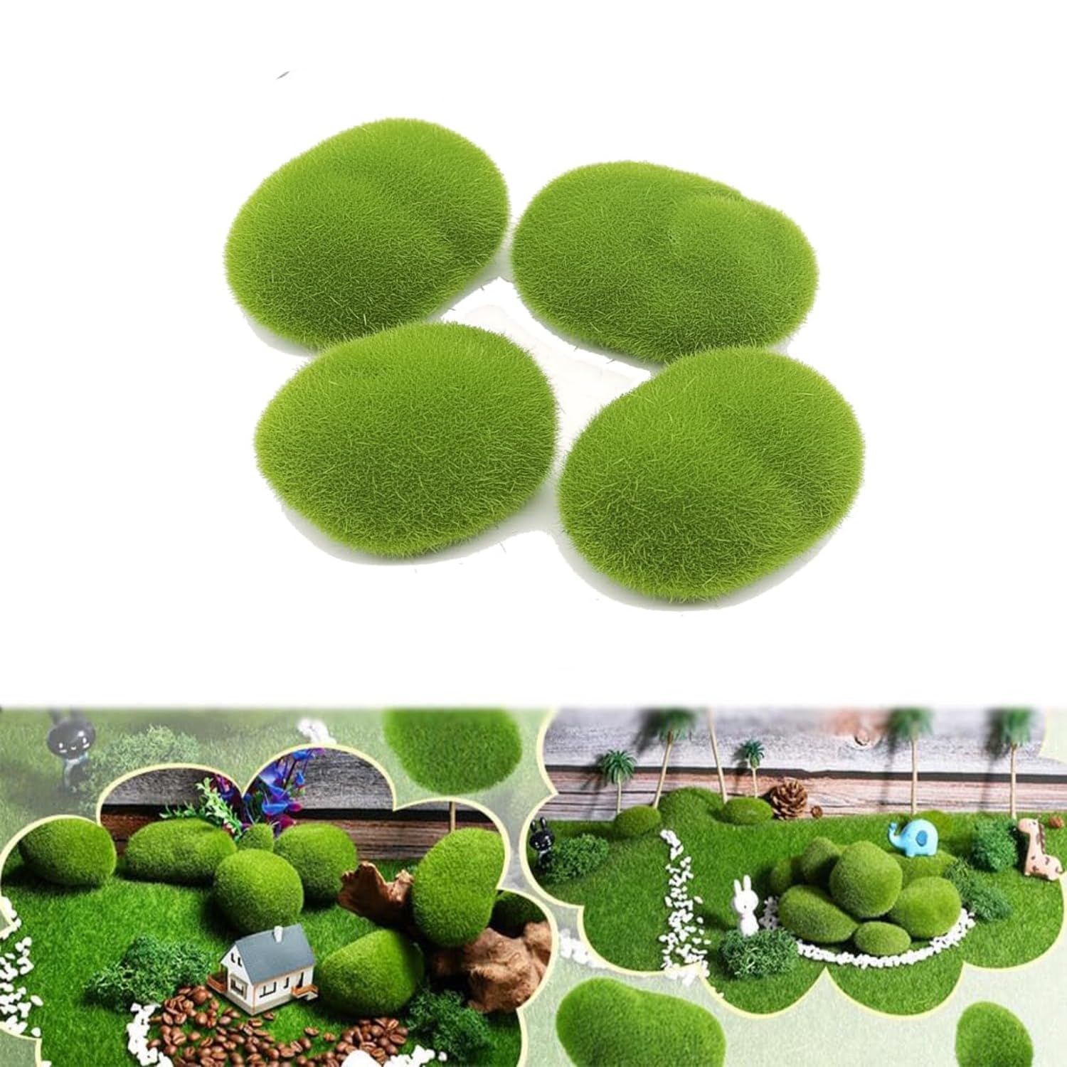 Buy CAREOPETA 4 Pcs Artificial Moss Balls Green Marimo Foam Moss