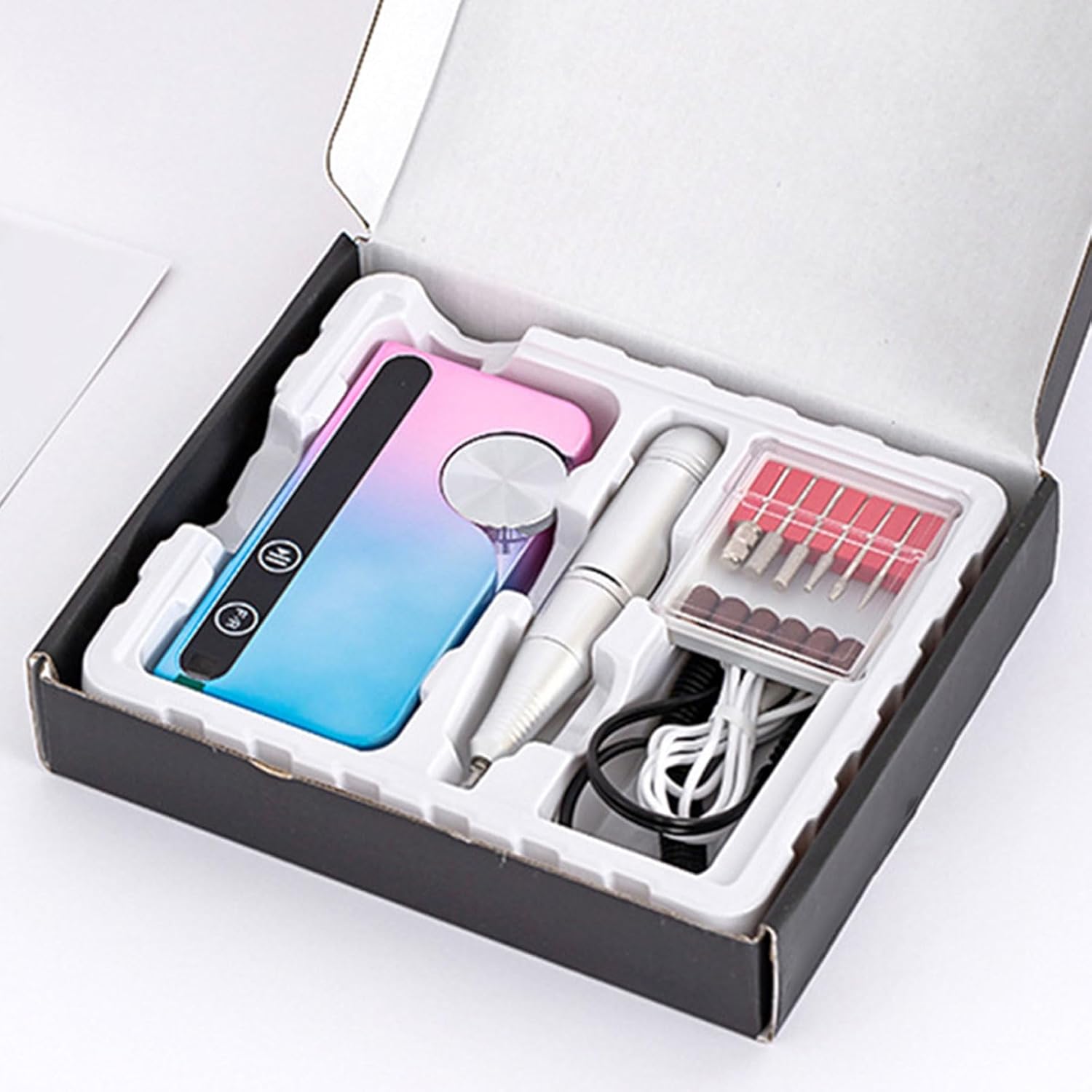 電動ネイルドリルマシン爪やすりマニキュアツール45000rpmの爪研磨機、速度調整可能サロン用