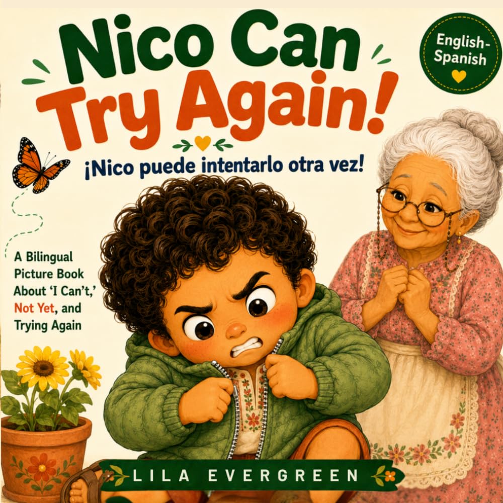 Nico Can Try Again! - ¡Nico puede intentarlo otra vez!: A Bilingual English-Spanish Picture Book for Preschoolers About “I Can’t,” Not Yet, and Trying Again: 2 (NICO CAN! / ¡NICO PUEDE!)