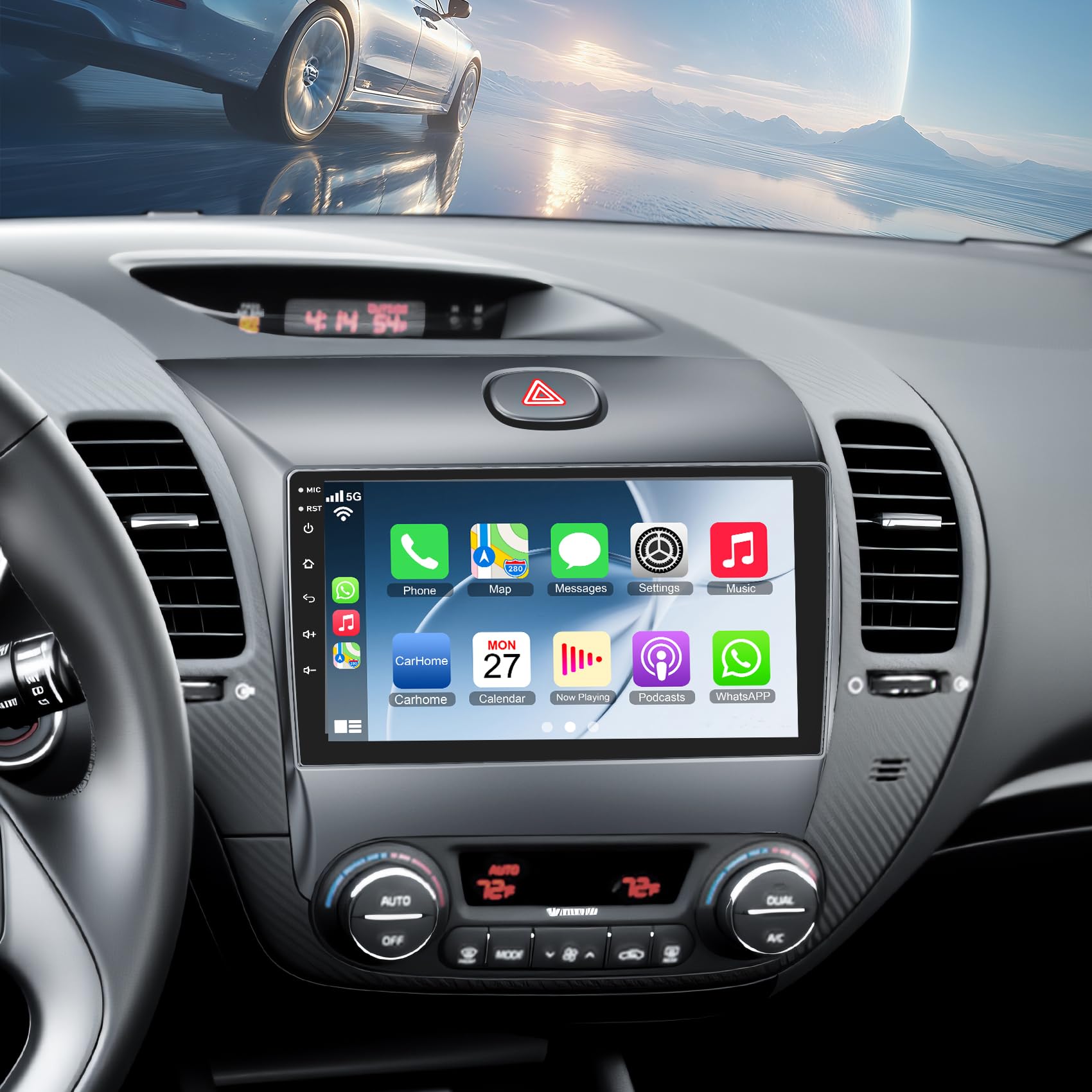 Android 4G+64G Car Radio for KIA Forte K3 Cerato 2013-2018, Android 12 9 Inch Touch Screen with Wireless Playback, Android Auto, GPS Navi, WiFi 5G, Bluetooth 5.2, Camera-image-40