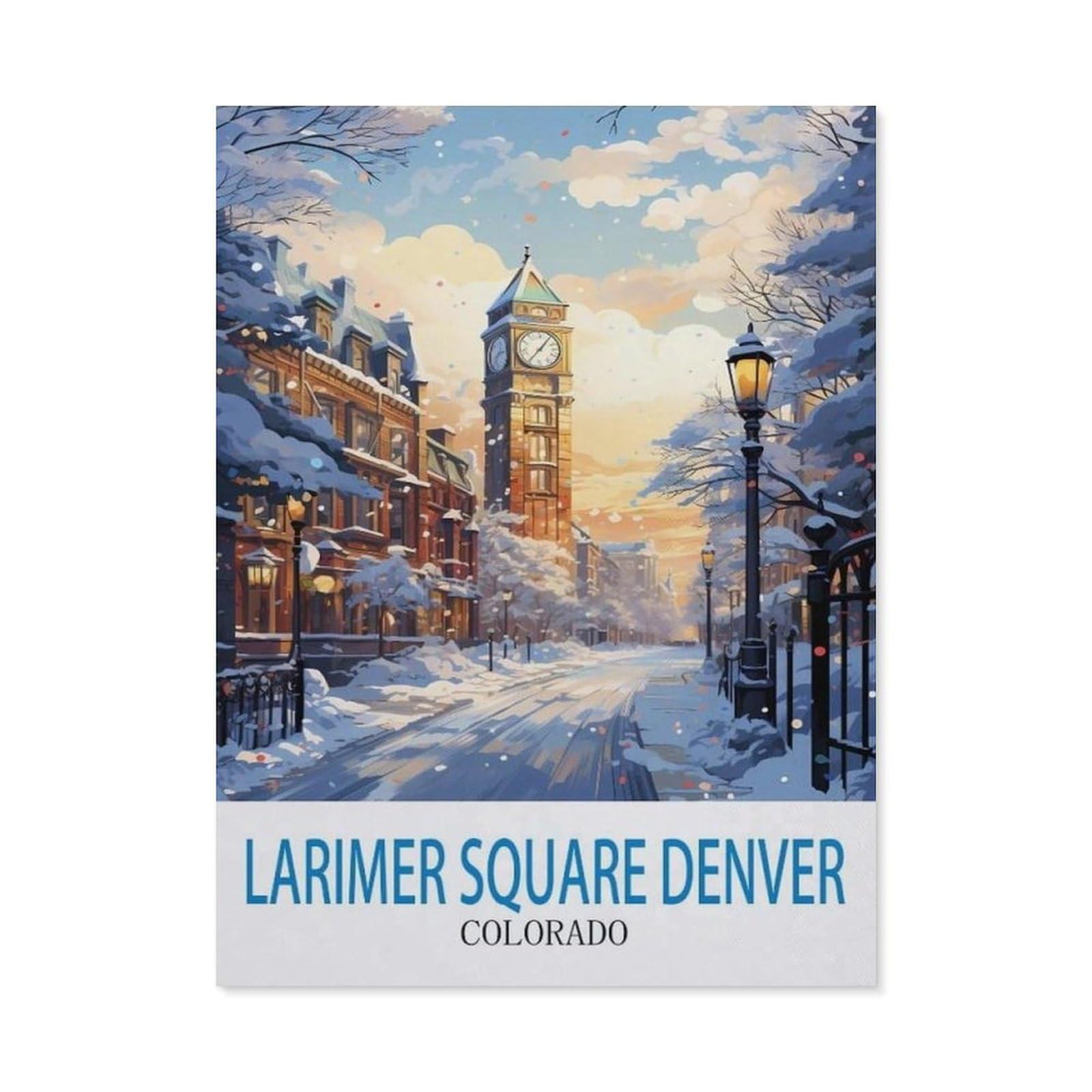 BEAYODKP 5D Diamond Painting Kits，Larimer Square Denver Colorado