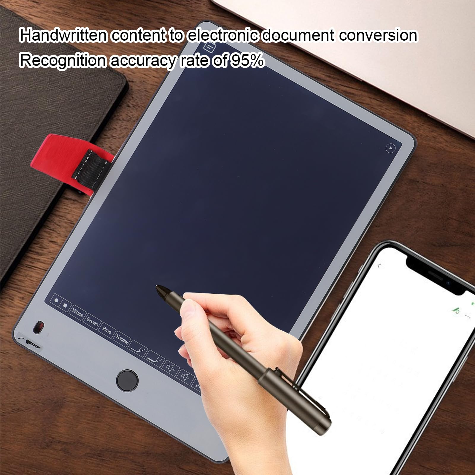 Dpofirs Carnet Numérique avec Stylo Intelligent, Synchronisation en Temps Réel, Bloc-Notes Électronique