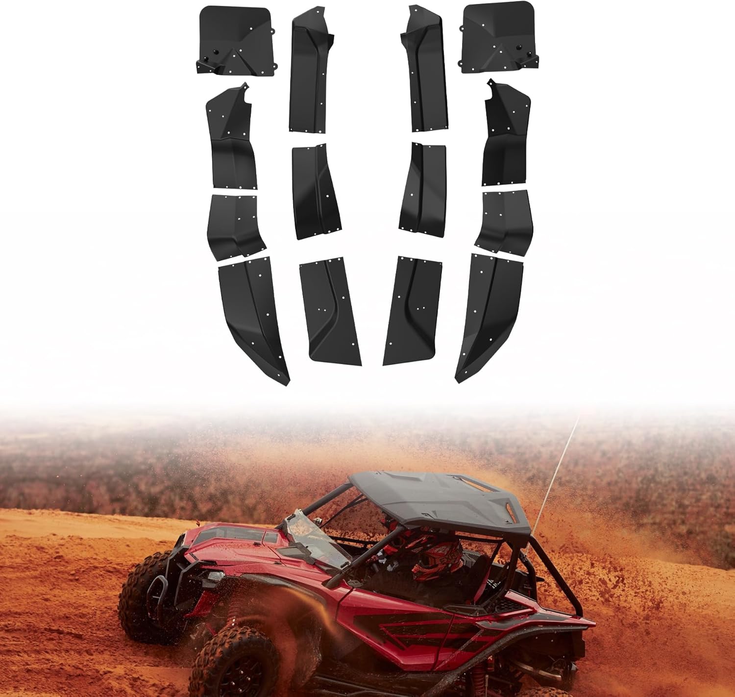 XXL Wider Fender Flares Extended Mud Flaps for Honda Talon 1000R 1000X 1000X-4 Accessories (2019-2024), Front Rear UTV Mud Guards Protection, Replace #0SF70-HL6-A01