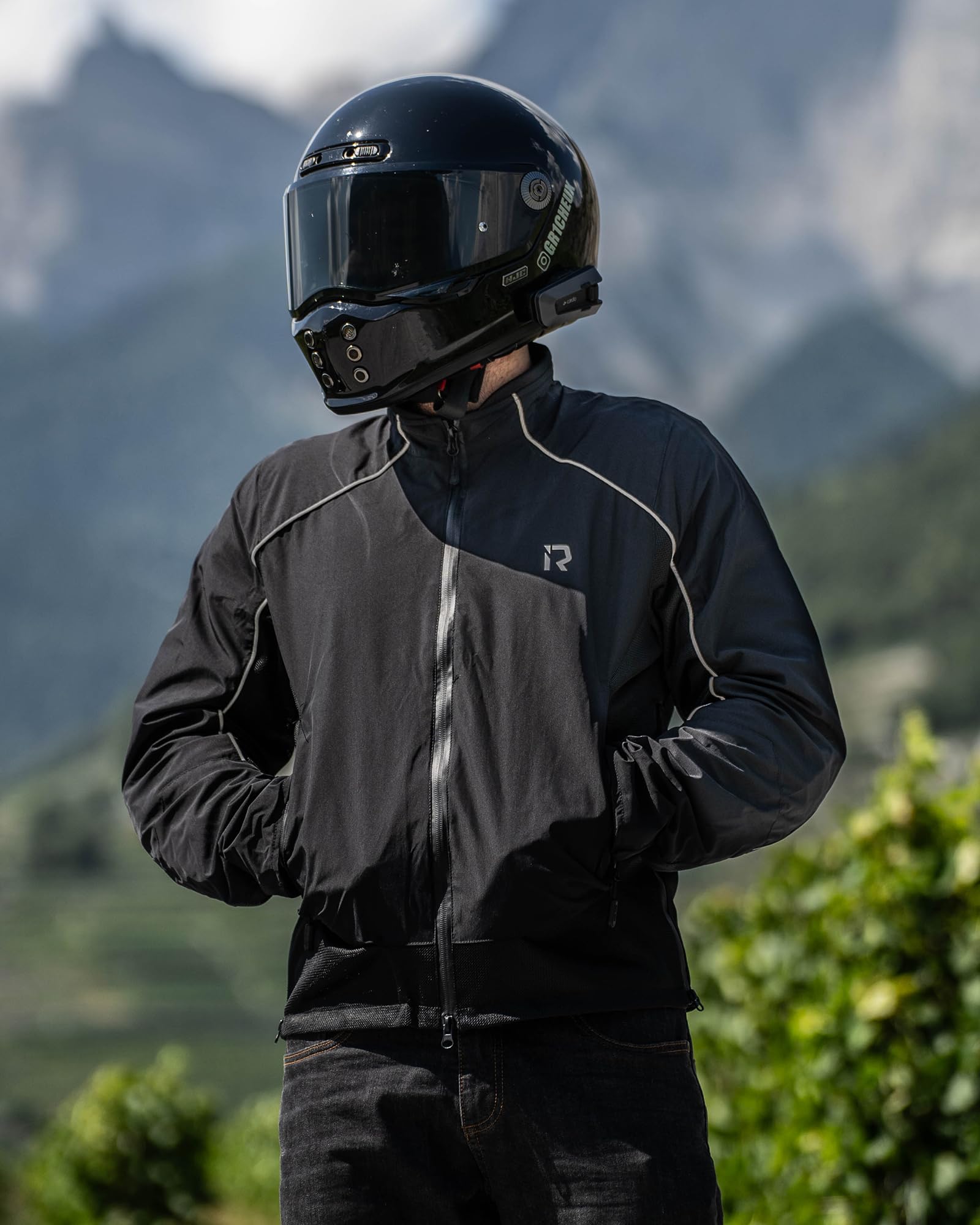 RIDEIRON Chaqueta Moto Verano Hombre – Cazadora Moto Verano con Protecciones CE, Tejido Mesh Transpirable y Bandas Reflectantes – Chaqueta Moto Hombre para Viaje y Ciudad