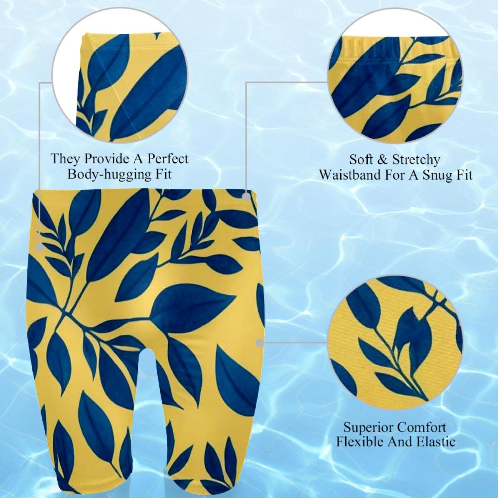 Leaf Art-624 Maillot de bain jammer à séchage rapide pour homme