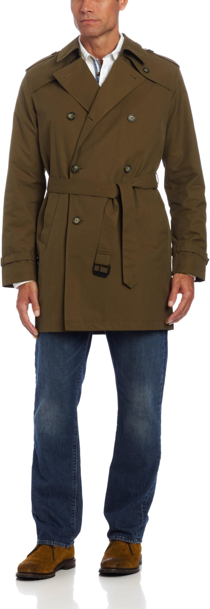 Tommy Hilfiger Men's Double-Breasted Trench Coat