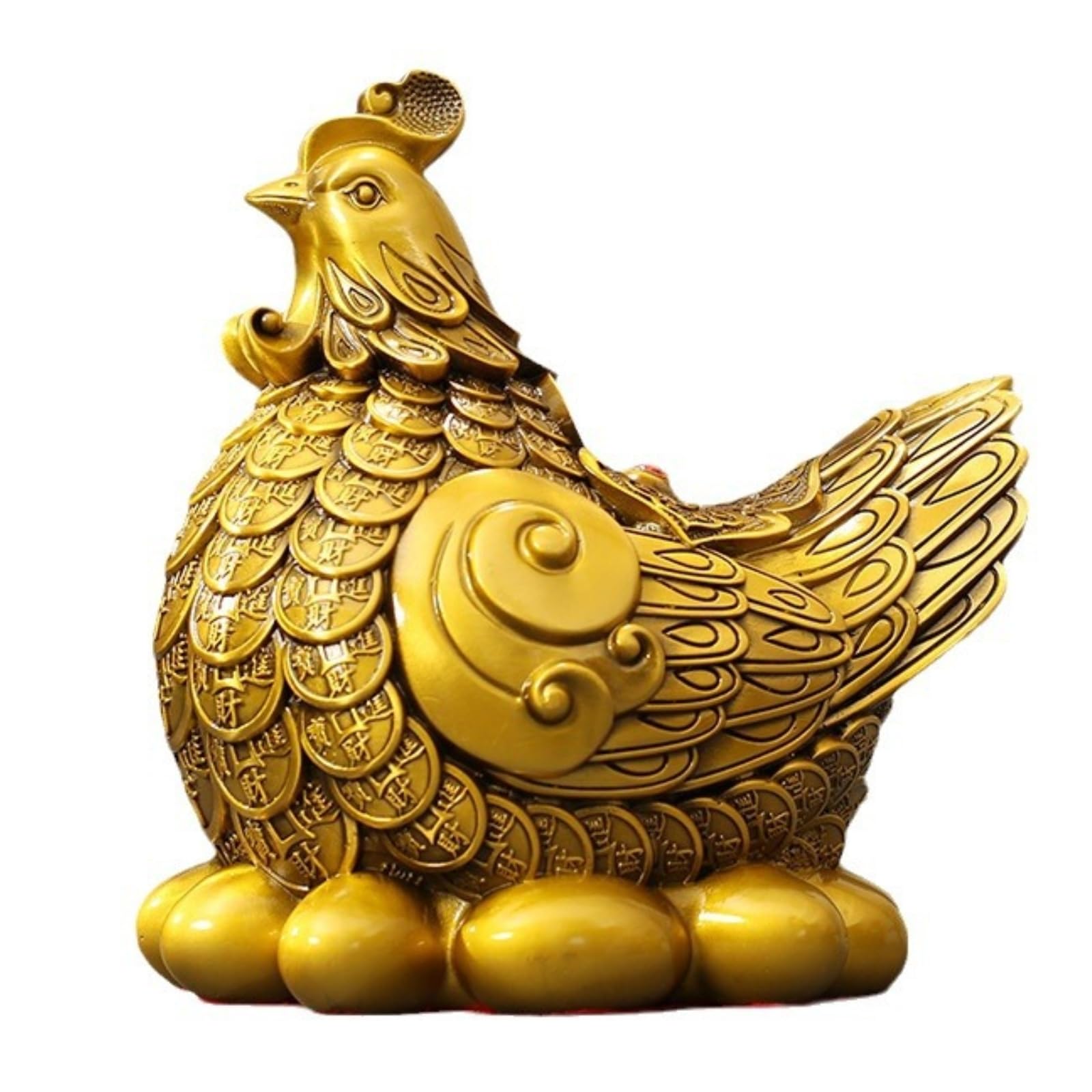 Latón Dorado Figura Metálico Figurita para Coleccionis, Escritorio, Pequeño 14cm Largo X 10cm Ancho X 15cm Alto
