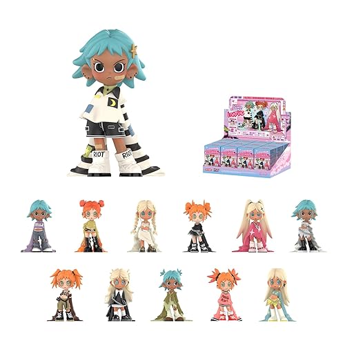 POP MART Lil Peach Riot Loading Series Figures, 12PCs Blind Box Figures, Random Design Action Figures Collectible Toys Home Decorations, Holiday Birthday Gifts, Whole Set - Whole Set - Lil Peach Riot Loading Series Figures