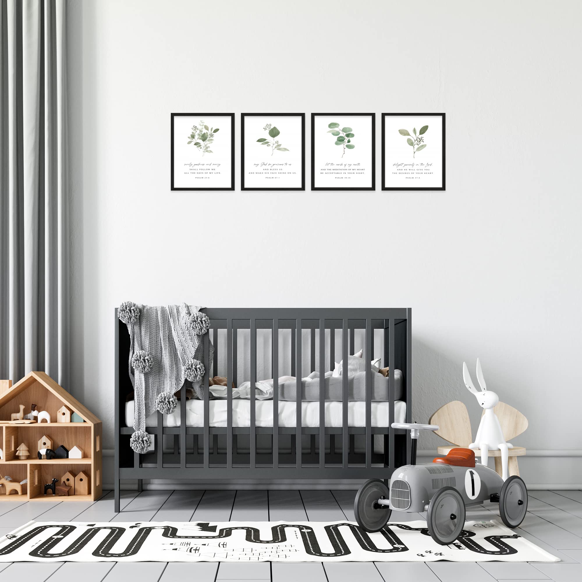 Psalms Scripture Wall Art & Christian Posters, Christian wall art Set