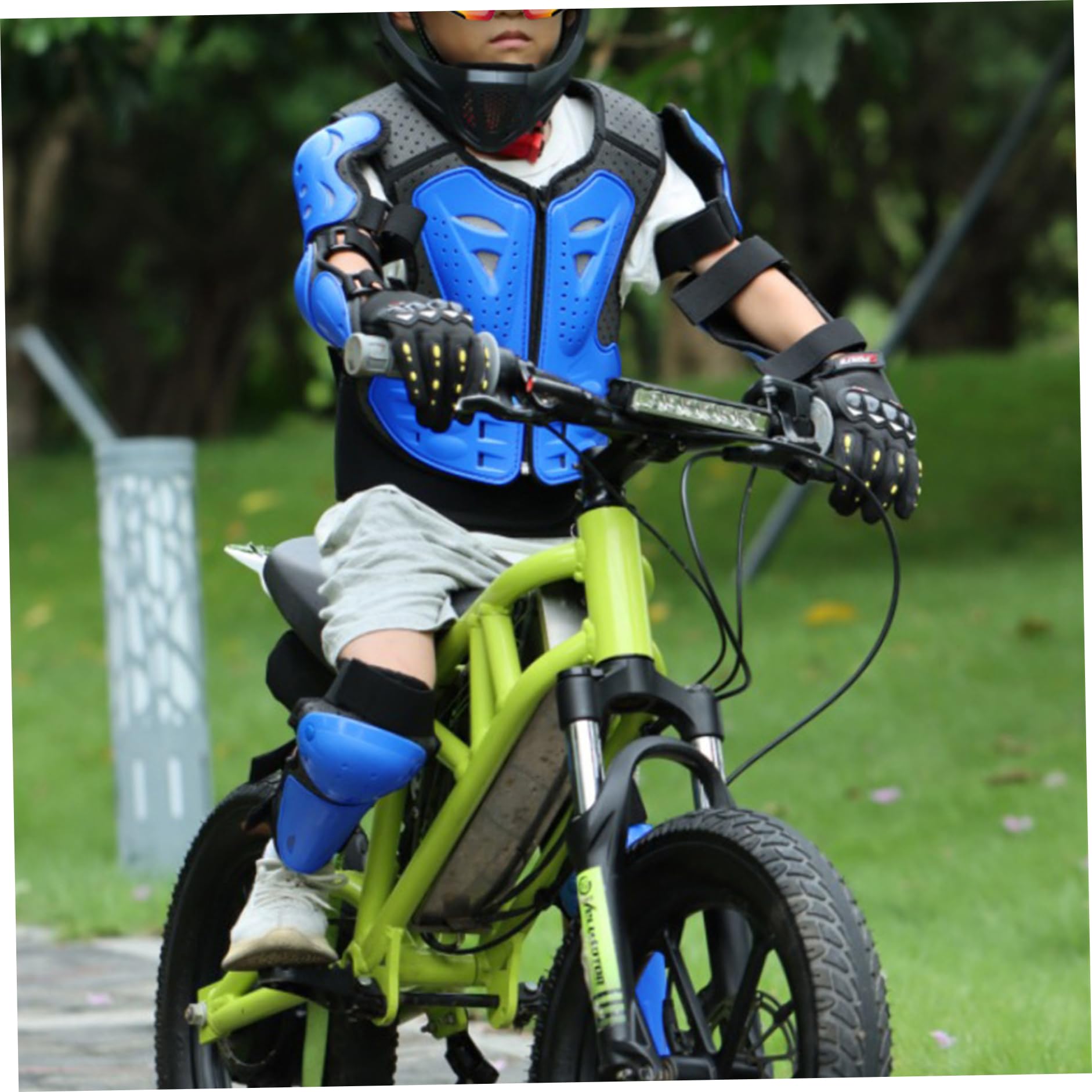 Set di attrezzi da per bambini, equipaggiamento protettivo per armature regolabili antiurto traspirante per Dirtbike, bicicletta, skateboard, motocross, ciclismo