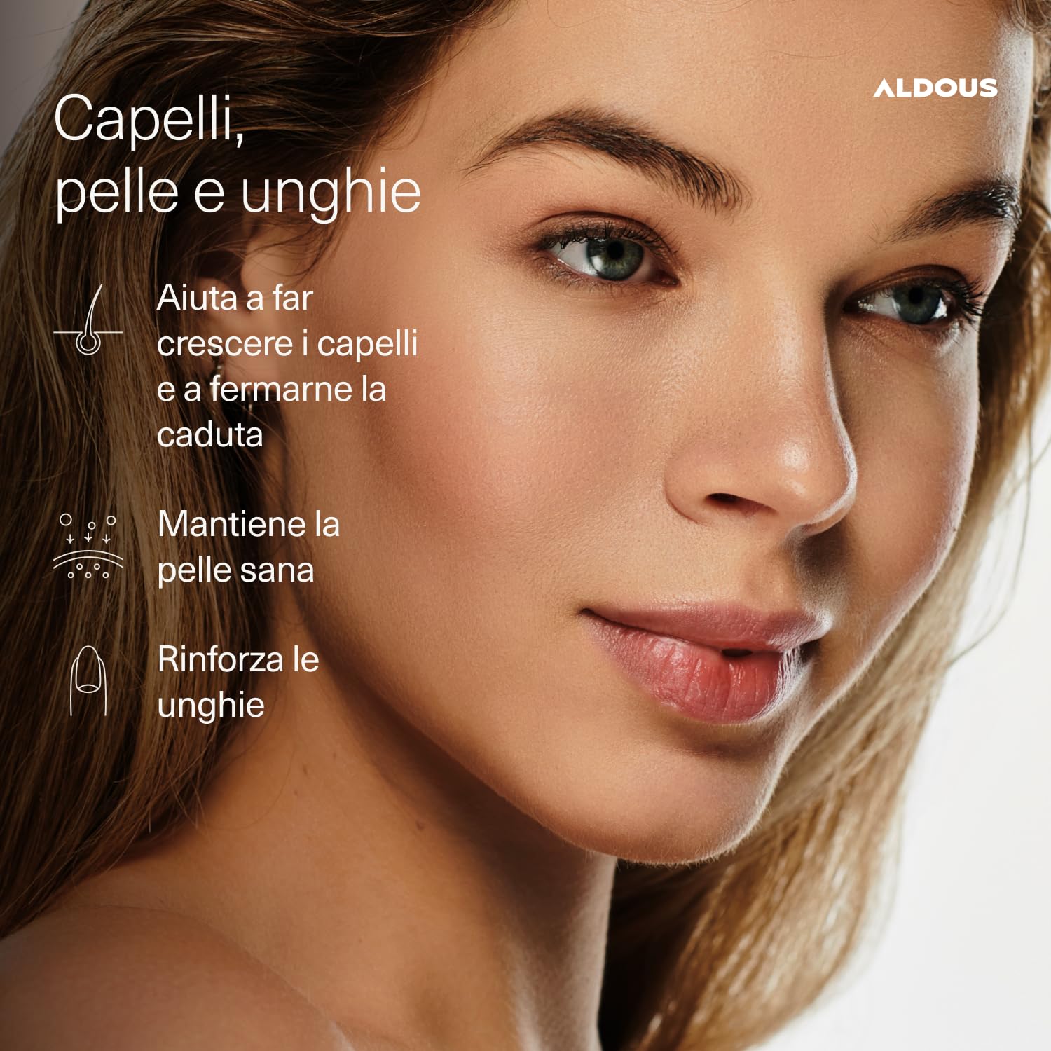 Biotina Capelli 10000 mcg - 120 Caramelle Gommose gusto Ciliegia - Integratore per Capelli, Pelle, Unghie - Acido folico, Zinco, Selenio, Iodio - Vitamine per Capelli - Vegan - ALDOUS