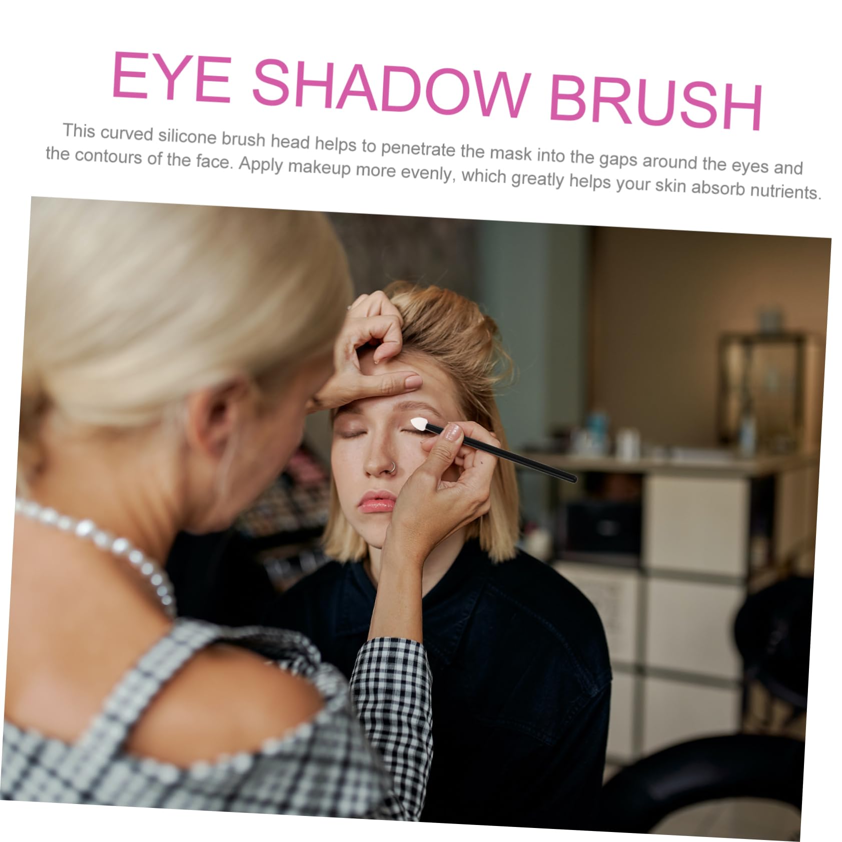 BESPORTBLE 5 Pinceles De Sombra De Ojos De Silicona - Aplicadores Profesionales Para Maquillaje - Ideal Para Sombra De Ojos Brillantes y Metálicos Herramientas De Belleza Perfectas