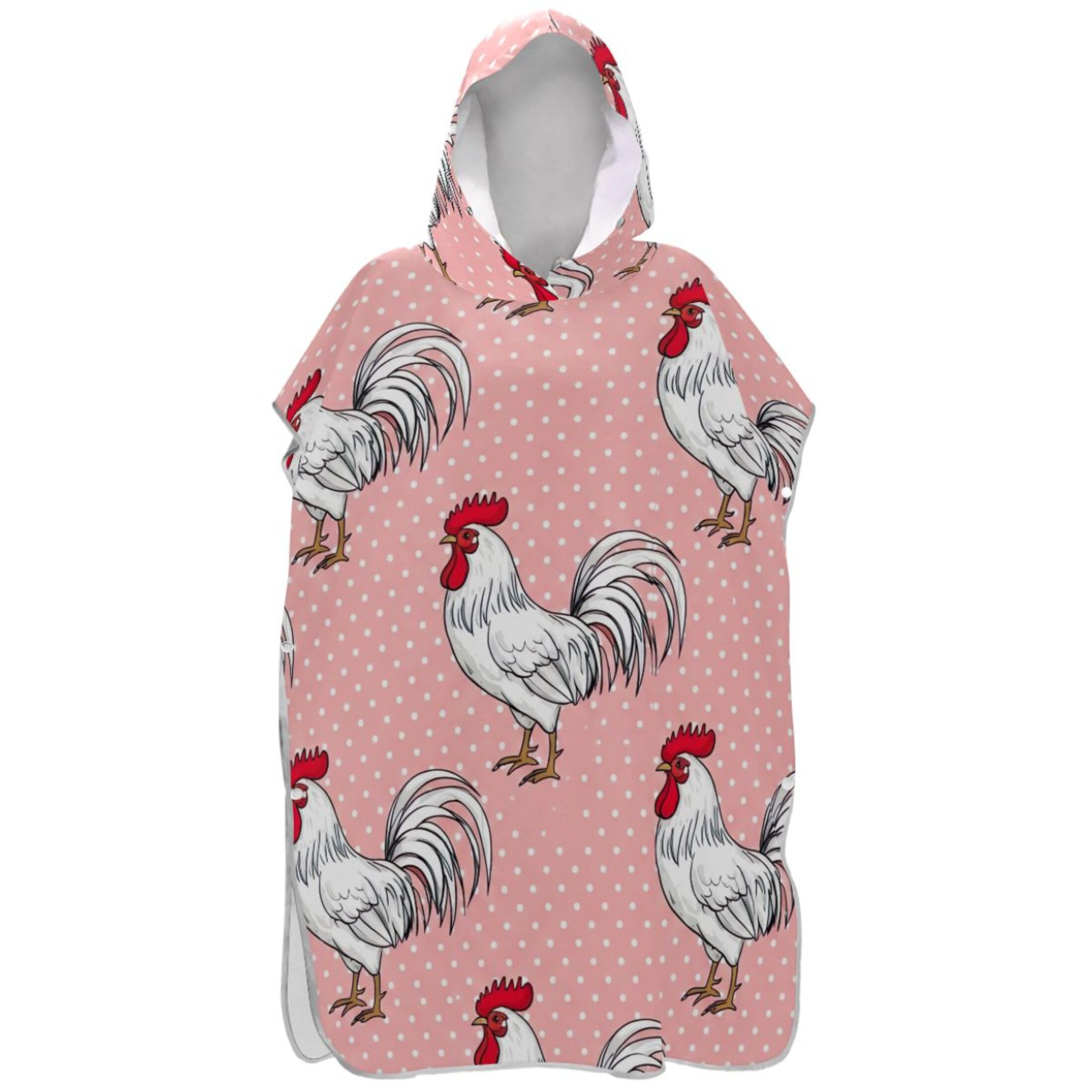 Poncho de surf serviette de natation adulte robe de plage à capuche rose réutilisable