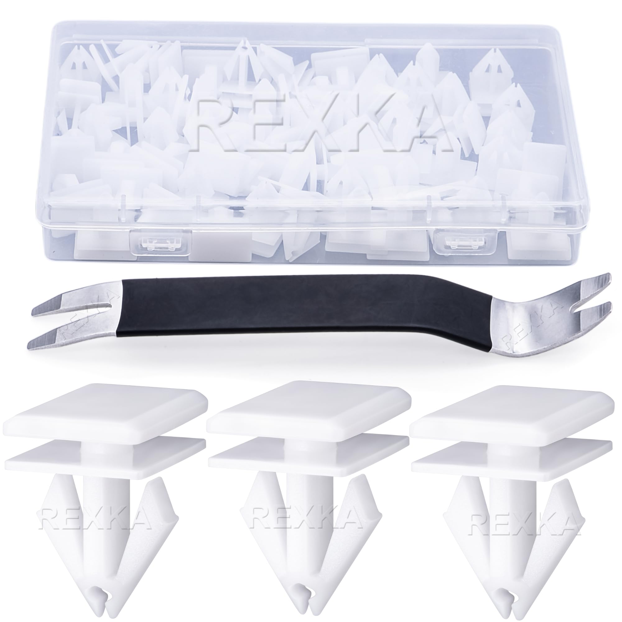 Amazon.com: Rexka 41pcs Rocker Panel Moulding Clips White Nylon