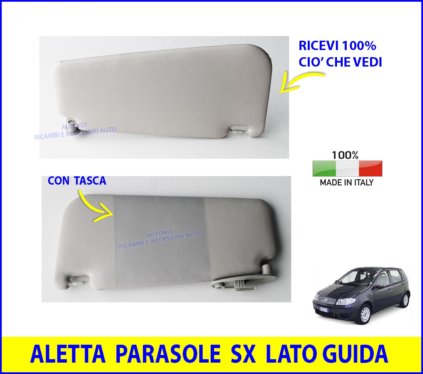 ALETTA PANTINA PARASOLE SINISTRA LATO GUIDA Specifica per Punto modello 188 prodotte dal 1999 al 2010-17057/00
