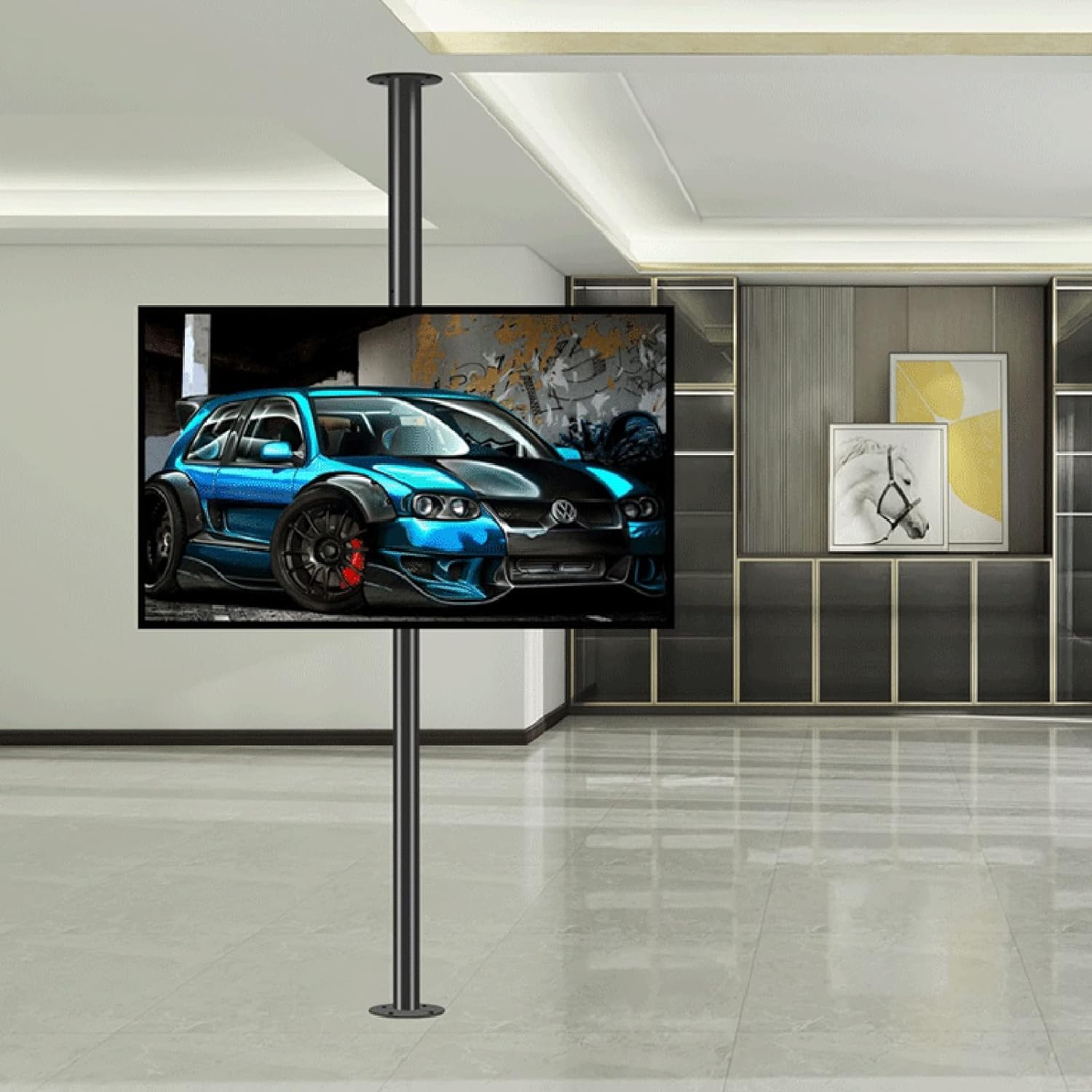 ELzEy Wand- & Deckenhalterungen Passend for 32-75 Zoll verstellbare Decken-TV-Halterung, LCD-TV, 360 Grad drehbarer Rahmen, Bodenständer Halterungen & Ständer für Fernseher
