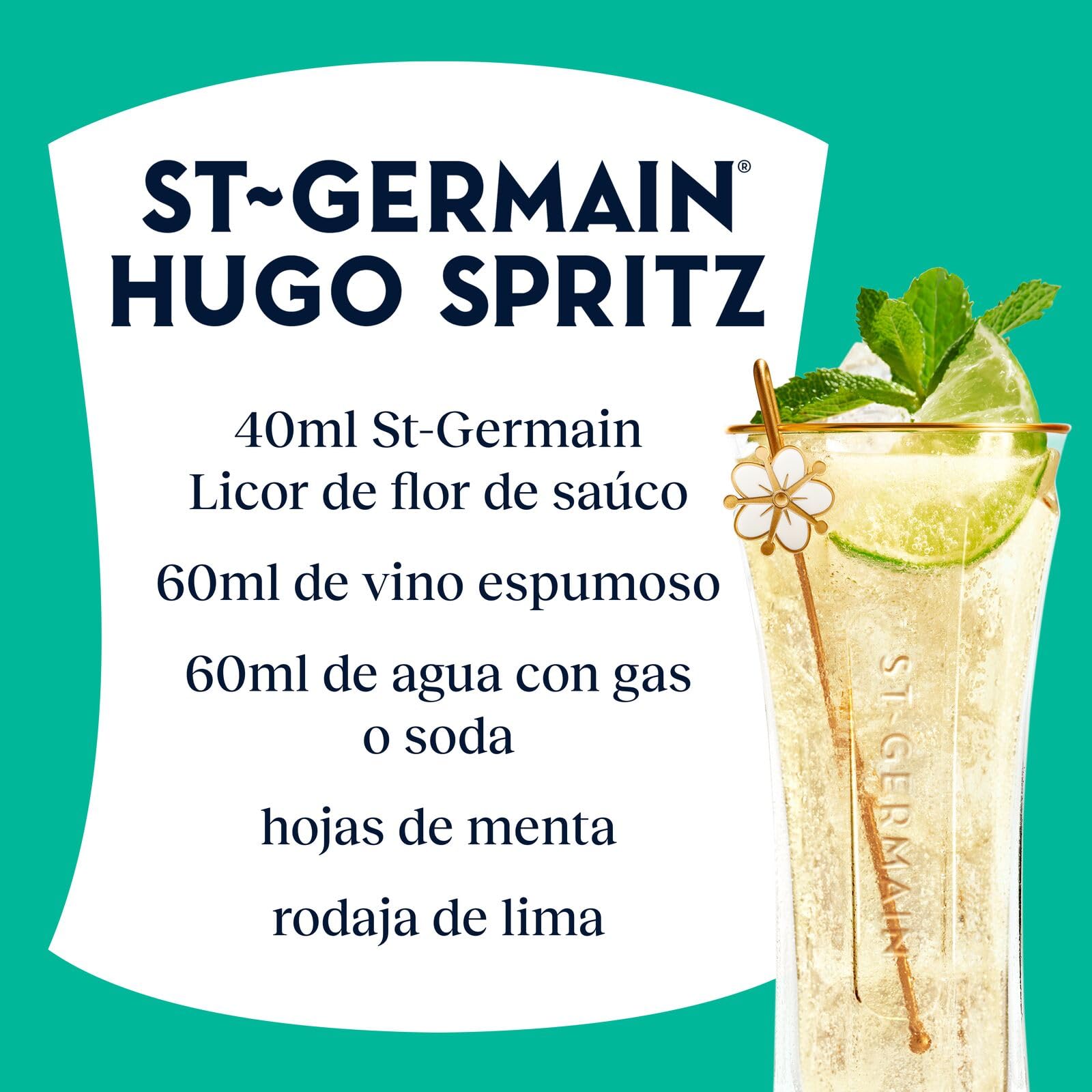 St-Germain ​​​​Licor Francés de Flor de Saúco, 20 % vol., 70 cl / 700 ml., St-Germain Spritz, dulce y fresco, elaborado con flores de saúco silvestres recolectadas a mano, Transforma cualquier cóctel