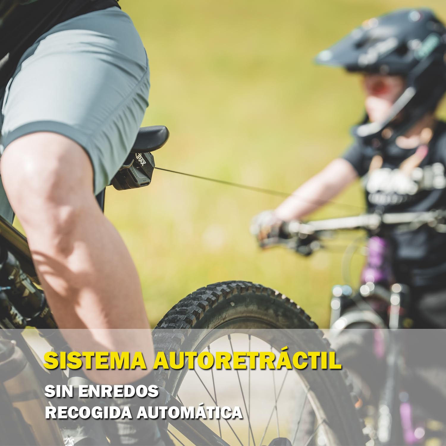 Trax Pro Sistema de Remolque Bicicleta Autoretráctil Cuerda Remolque Bici 130 kg