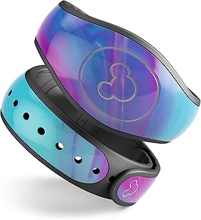 Design Skinz Marbleized Pink Ocean Blue v32 Premium Vinyl Decal Wrap Cover for The Disney MagicBand 1 (Fits MagicBand 1 for Disney Parks)