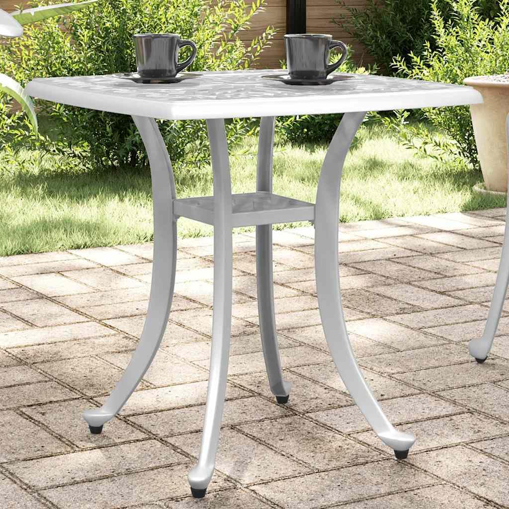 M400K817 - Mesa de jardín de Aluminio Fundido, Color Blanco, 53 x 53 x 53 cm, para pícnic, Barbacoa, jardín, Camping, Boda, Catering