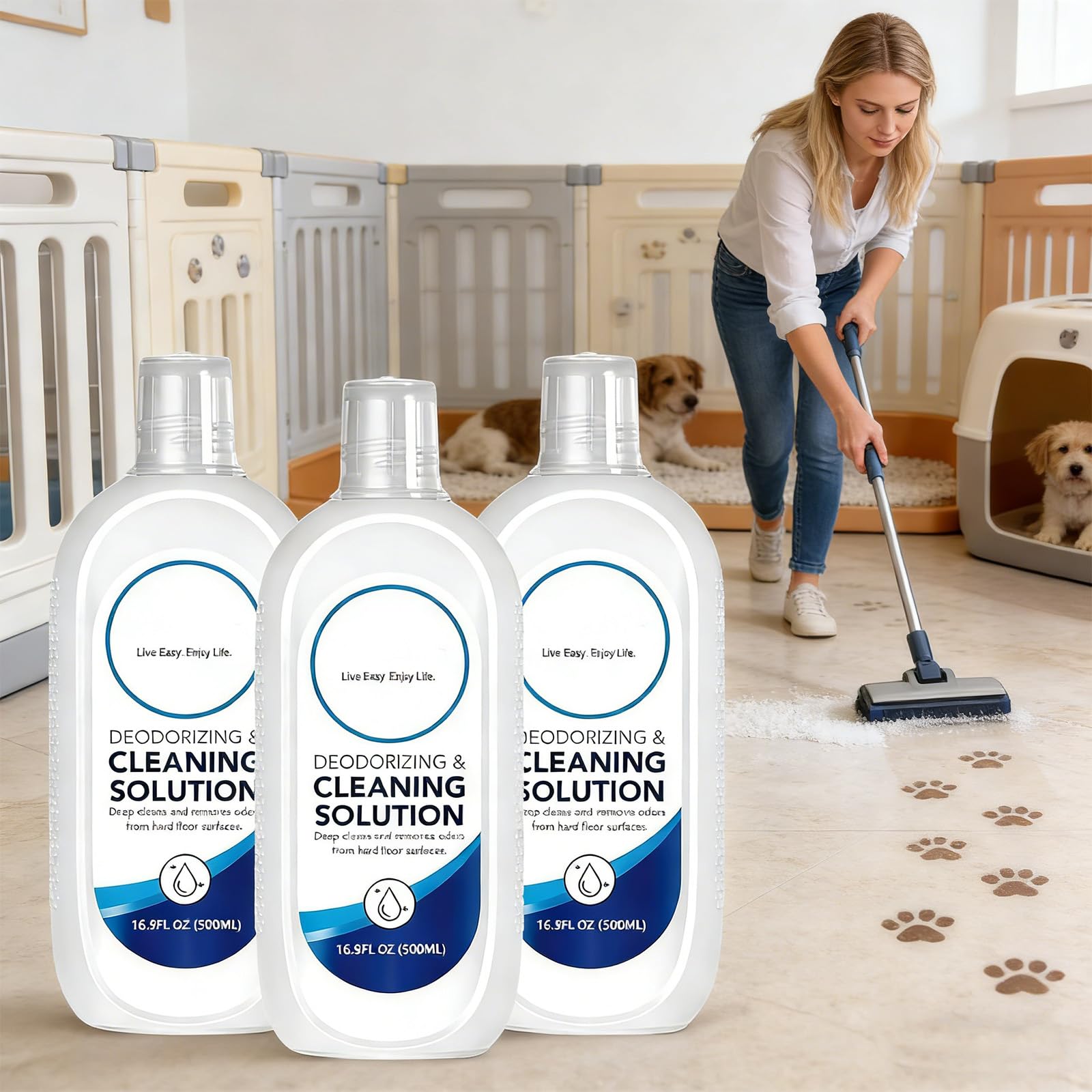Tineco Reinigungsmittel 500 mL, Reinigungsmittel Kompatibel mit Tineco FLOOR ONE S3,S5,S6,S7& iFLOOR, Tiefenreinigender Bodenreiniger für Verschiedene Bodenbeläge (3 pcs)