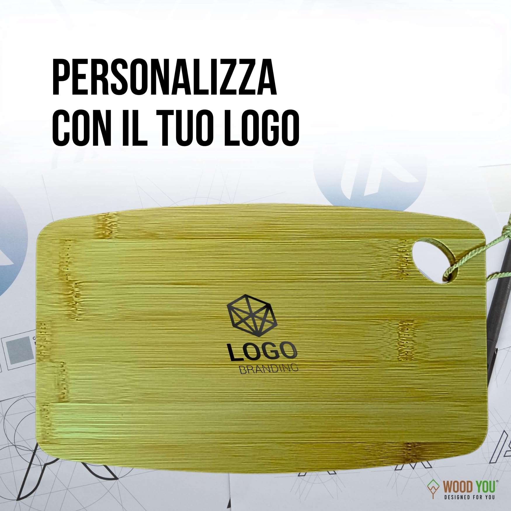 Set Vassoi Bambù, Tagliere Aperitivo, 25x15 cm, 15 Pezzi | Incisione Laser Personalizzabile, Per Bar, Ristoranti, Pub, Idea Regalo Naturale