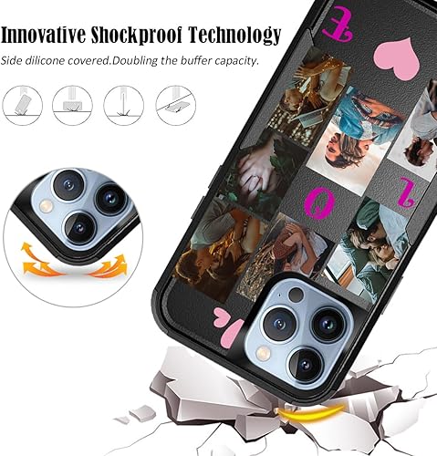 Miniatura 4 de Funda de fotos personalizada para iPhone 13 Pro Max Apple Phone Love 7, patrón de collage, imagen personalizada en parachoques durosuaveborde de 3