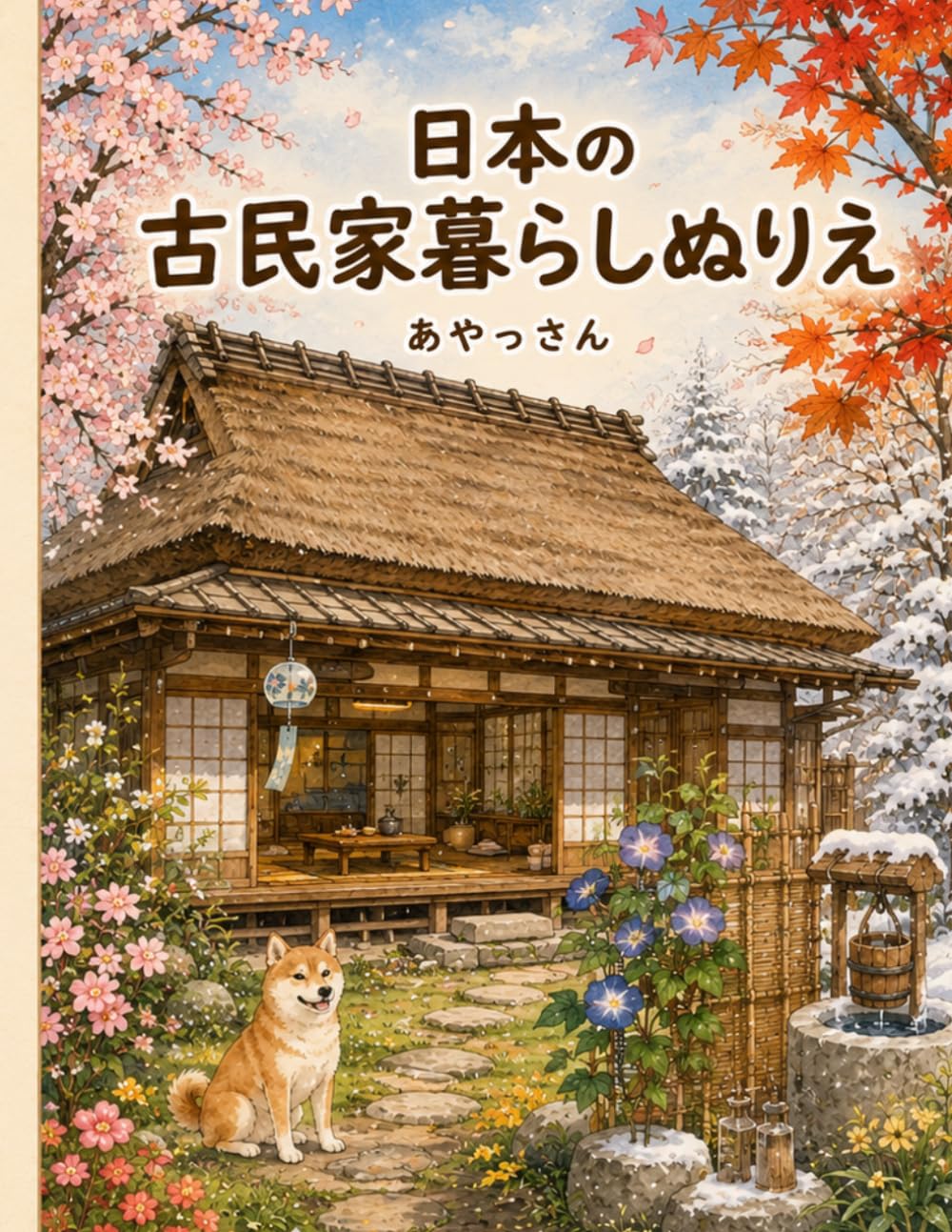 日本の古民家暮らし: 心なごむ昔ながらの日本の暮らしぬりえ