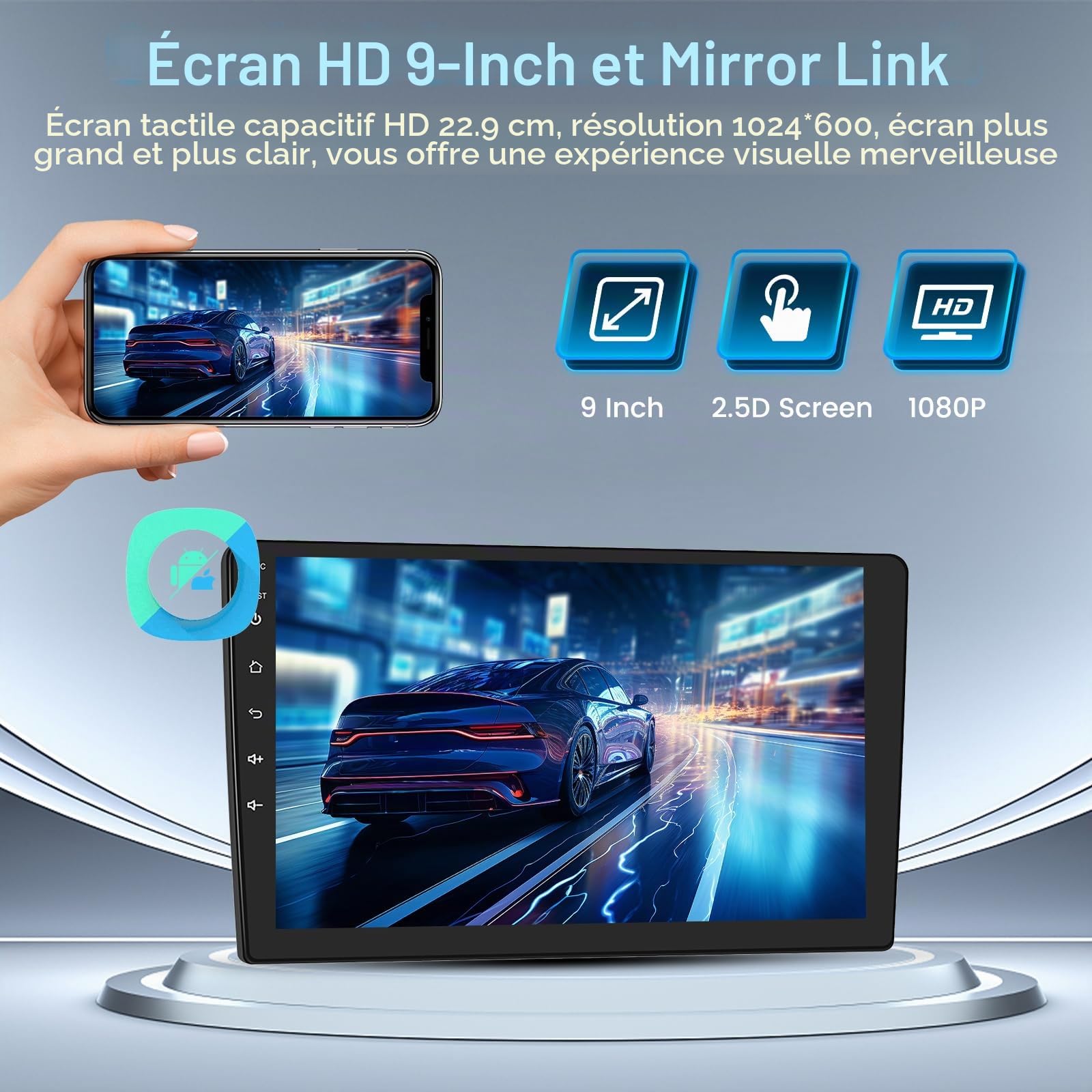 Inefala 2G+64G Autoradio Android 15 pour VW Polo 2009-2016