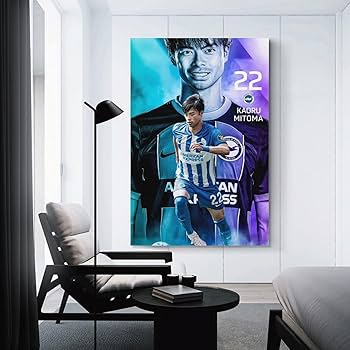 Amazon.co.jp: 三笘薫サッカー選手サイン入りポスター (22) 壁