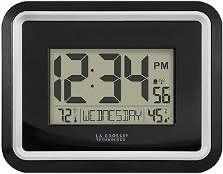 La Crosse Technology BBB84022 Atomic Digital Wall Clock with in Temp & Humidity