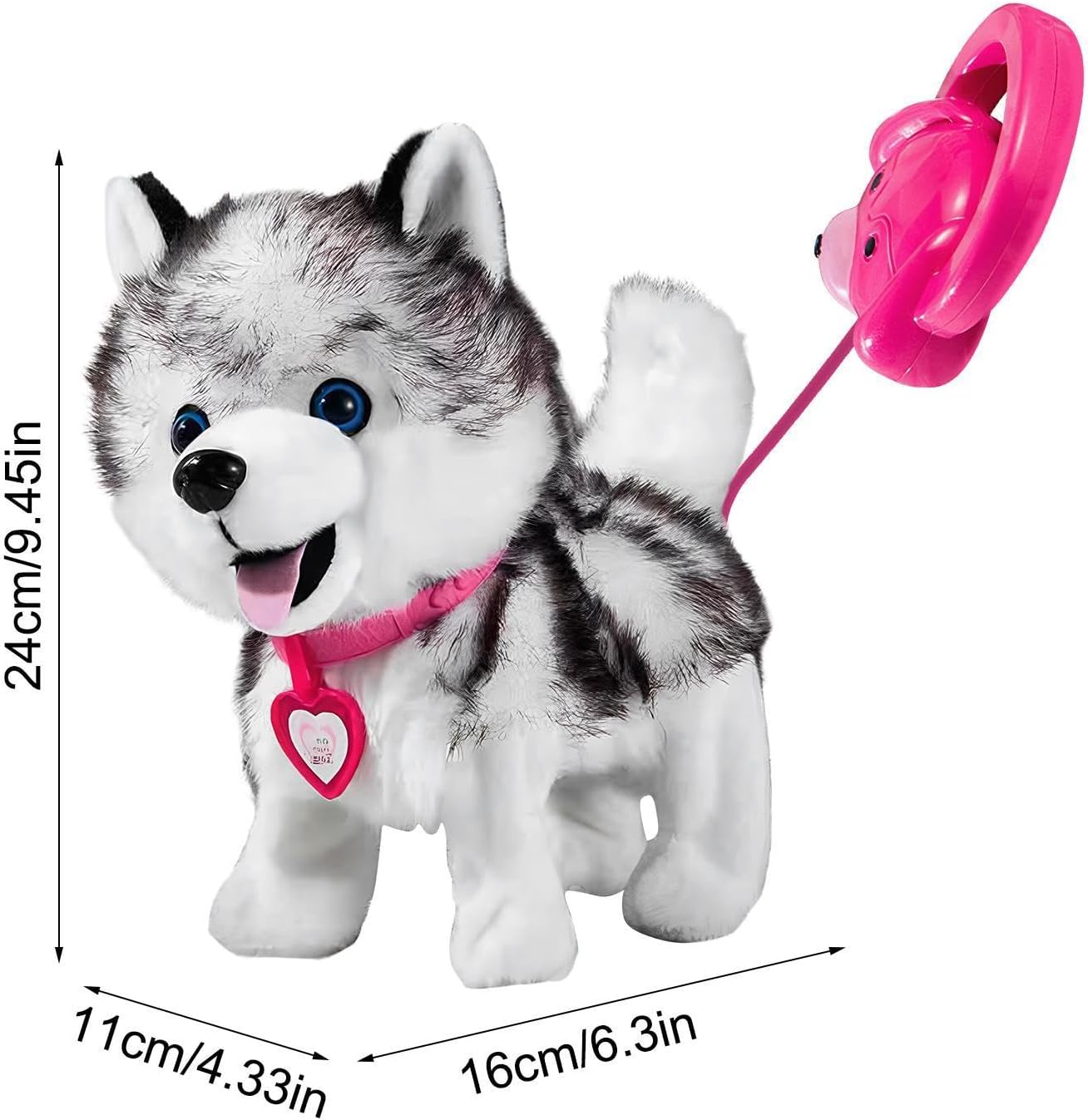 Electronic Toy Dog, Interactive Barking Pet, Singing Puppy Figure, Soothing Play Feature, for Boys Girls Teens Children Living Room Bedroom Dorm Travel Apartment Party 6.3x4.33x9.45 Inches
