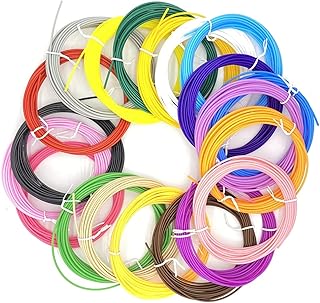 MSEURO 20 Colors 1.75mm PCL Filament Refills for 3D Pen Printer Extra Long Filament Premium PCL Each Color 16.4 Feet 100m 328 feet Lucky