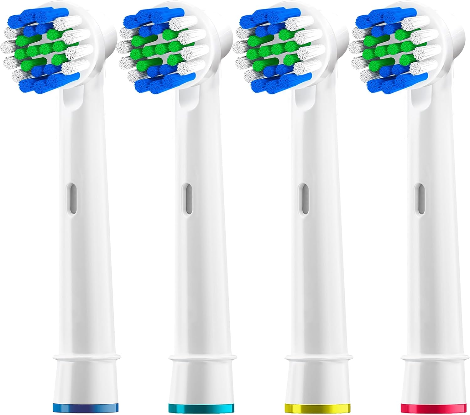 Oral B Braun Replacement Brush Heads - Pack of 4 Electric Toothbrush Heads Plus 4 Bonus Protective Travel Covers for Travel and Sanitary Convenience image 3