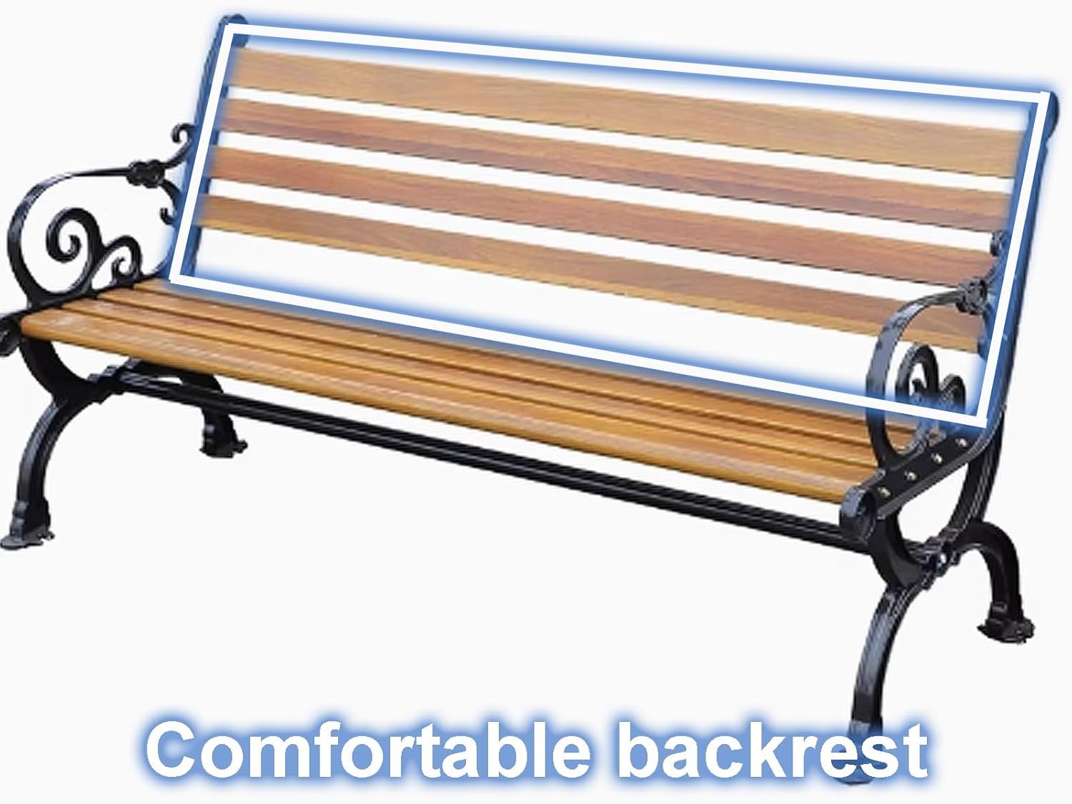 Garden Bench, Park Benches, Outdoor Lounge Furniture Couch, Porch Bench Seat, Patio Bench Weatherproof for Entryway, Backyard, Front Porch(150x55x75cm)