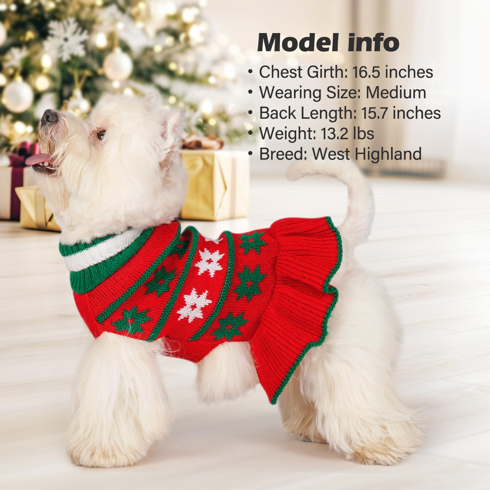 Amazon.com : KYEESE Dog Christmas Sweater Warm Dog Sweater for