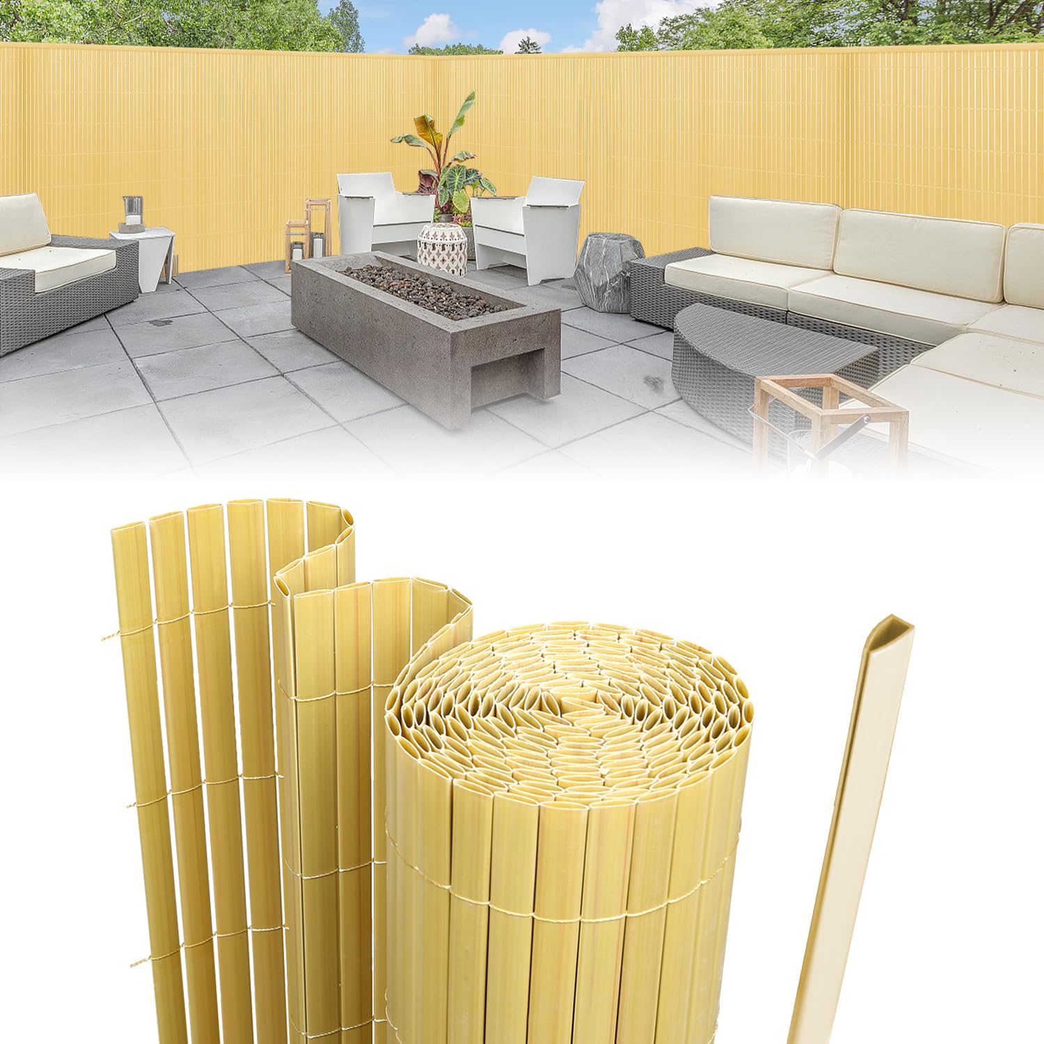 PVC Sichtschutzmatte Mit Kabelbindern – Für Balkon, Garten, Terrasse, 80 X 500 Cm, Anthrazit