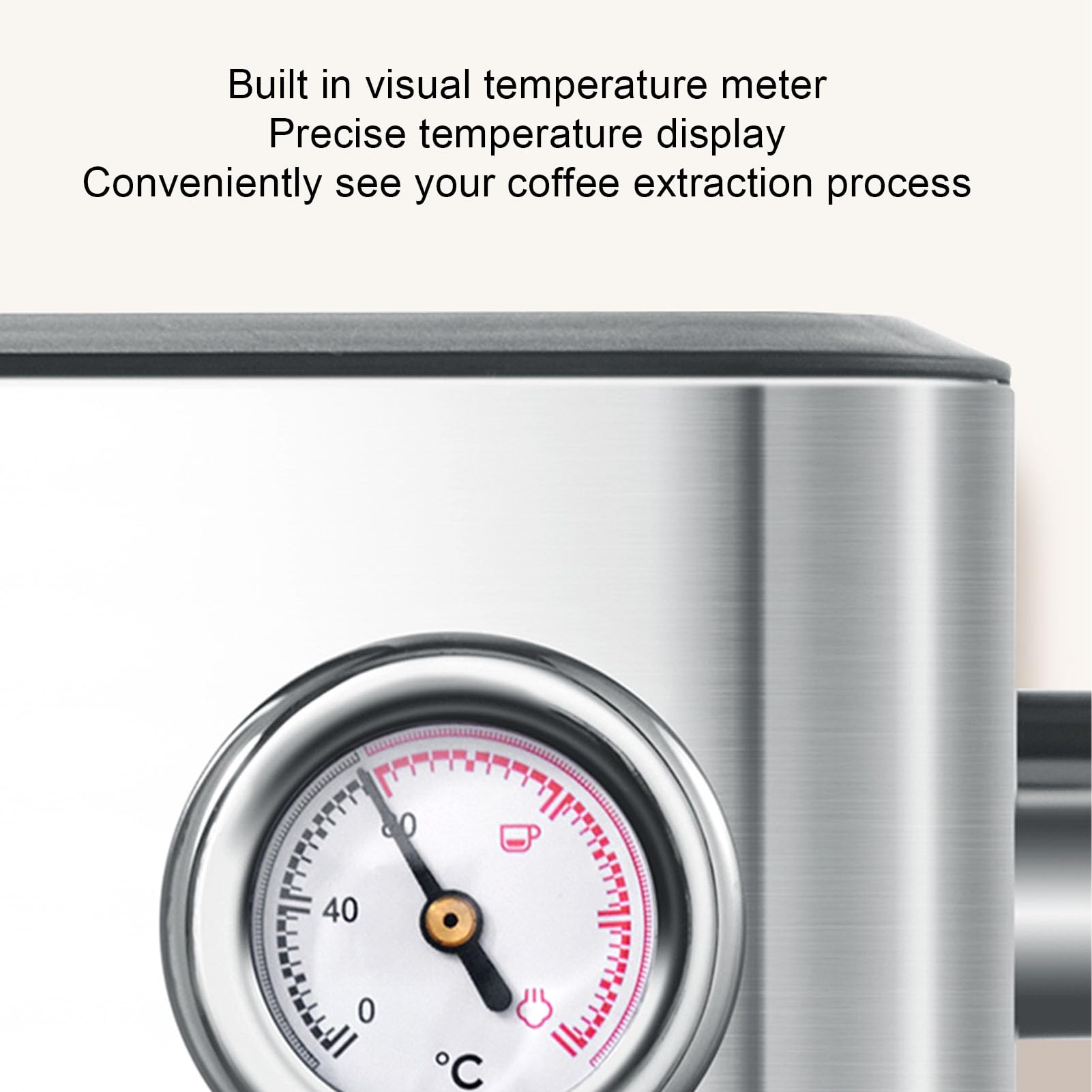 de 20 Bares, con Control de Temperatura PID con Portafiltro de 51 Mm y Espumador de Leche, para Lattes Capuchinos y Baristas Caseros (A)