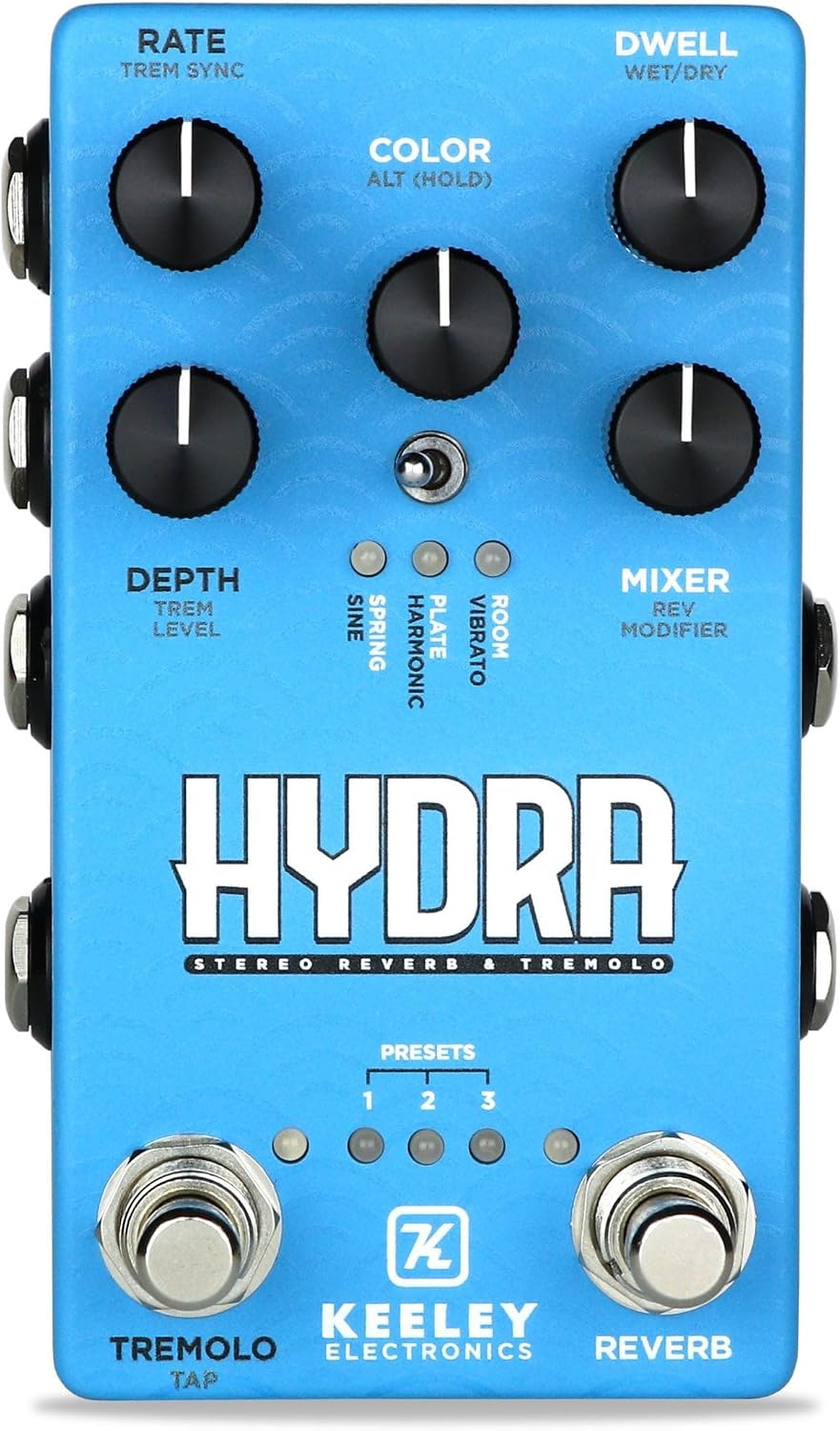 Keeley Hydra Stereo Reverb and Tremolo Pedal