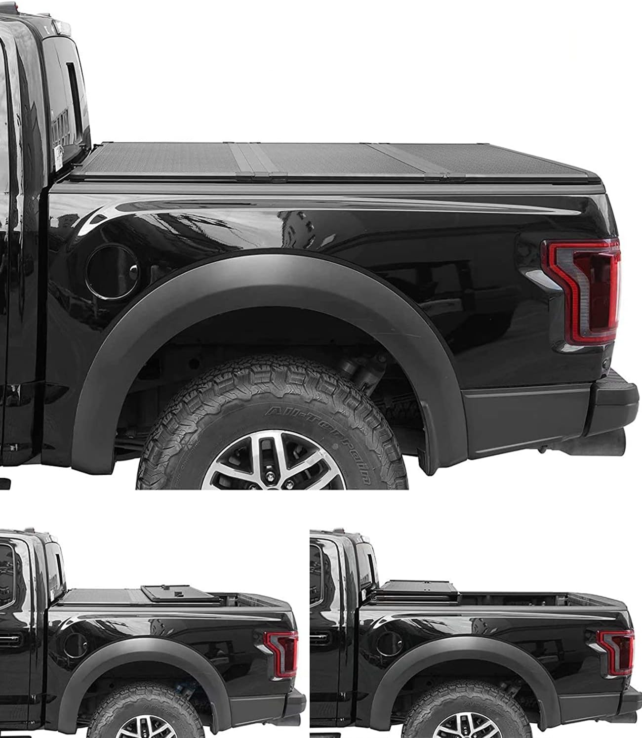 Kikito Professional FRP Hard Tri-Fold Truck Bed Tonneau Cover for 2015-2025 Ford F-150 6.5ft 78.8-78.9in Bed