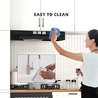 Vista 7 de FIREGAS Campana extractora negra de 30 pulgadas para debajo del gabinete, campana de cocina convertible sin conductos/conductos, campana de Acero