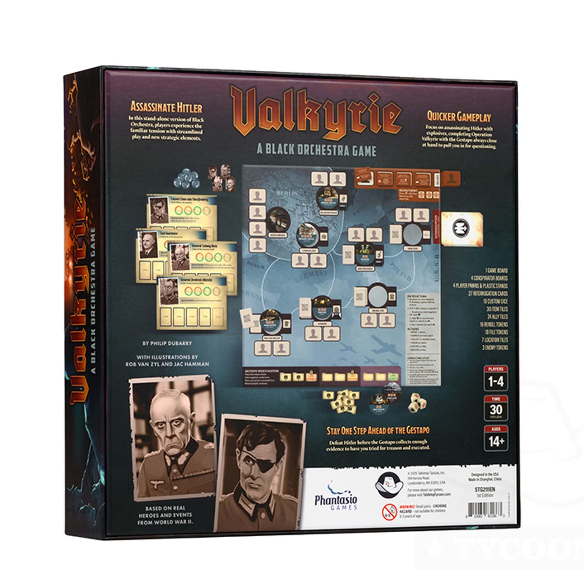 Victory Point Games | Valkyrie: A Black Orchestra Game | Gra planszowa | Wiek 14+ | 1-4 graczy | Czas gry ponad 30 minut
