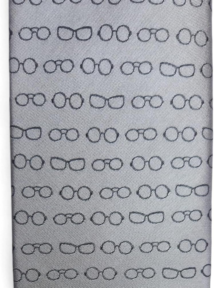 Maker V Eyeglasses Necktie, Glasses tie, Optometrist gift for men, Eye surgeon, ophthalmologist neckties, Oculoplastic Surgeon, Updated sizing
