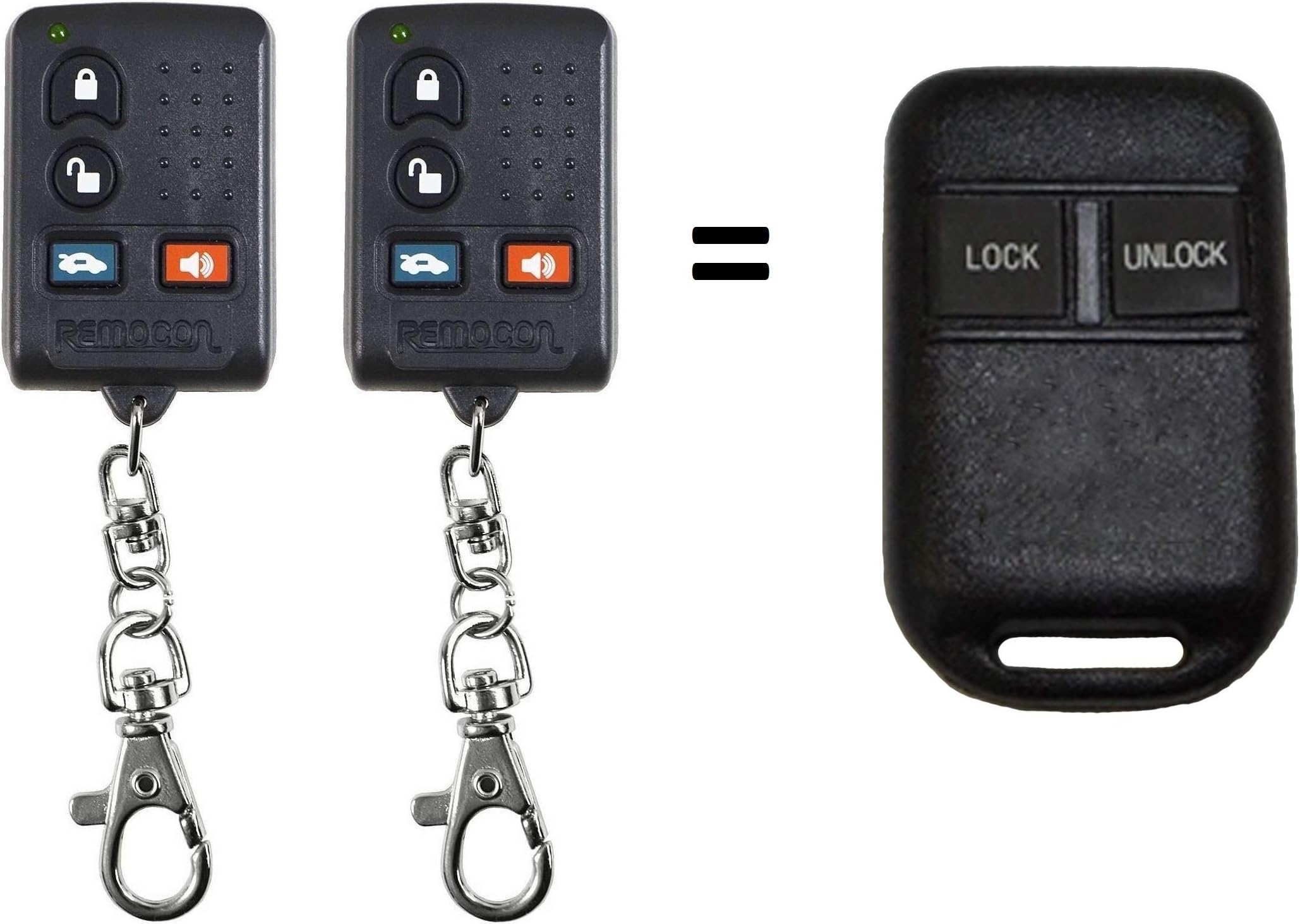 Fits GOH-M24 GOH-MM6-101890 Key Fob Keyless Entry Remote, Set of 2